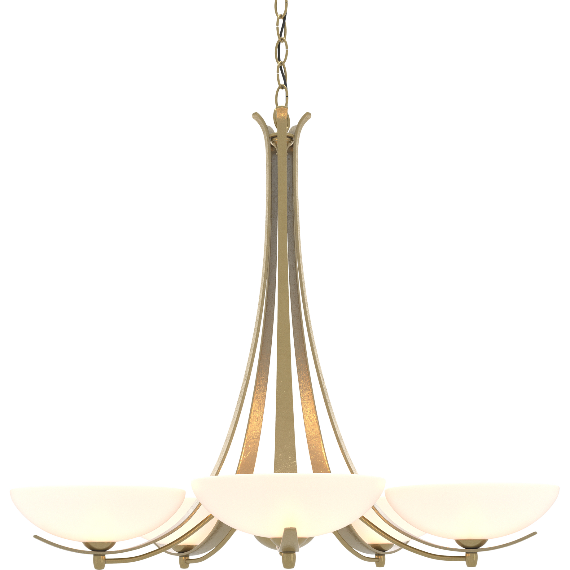 Aegis 5 Light 31.3 inch Modern Brass Chandelier Ceiling Light