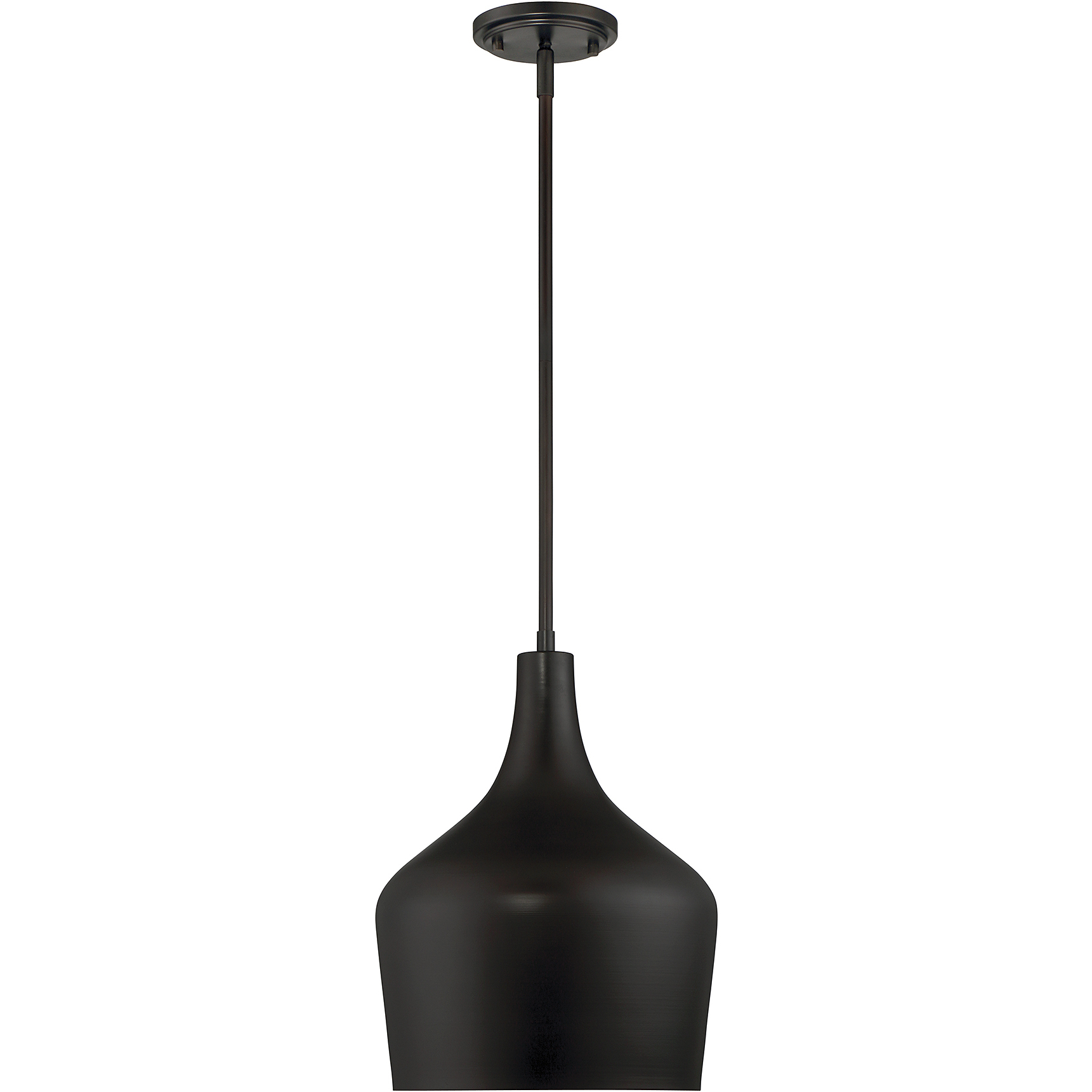 Modern 1 Light 10.5 inch Oil Rubbed Bronze Pendant Ceiling Light