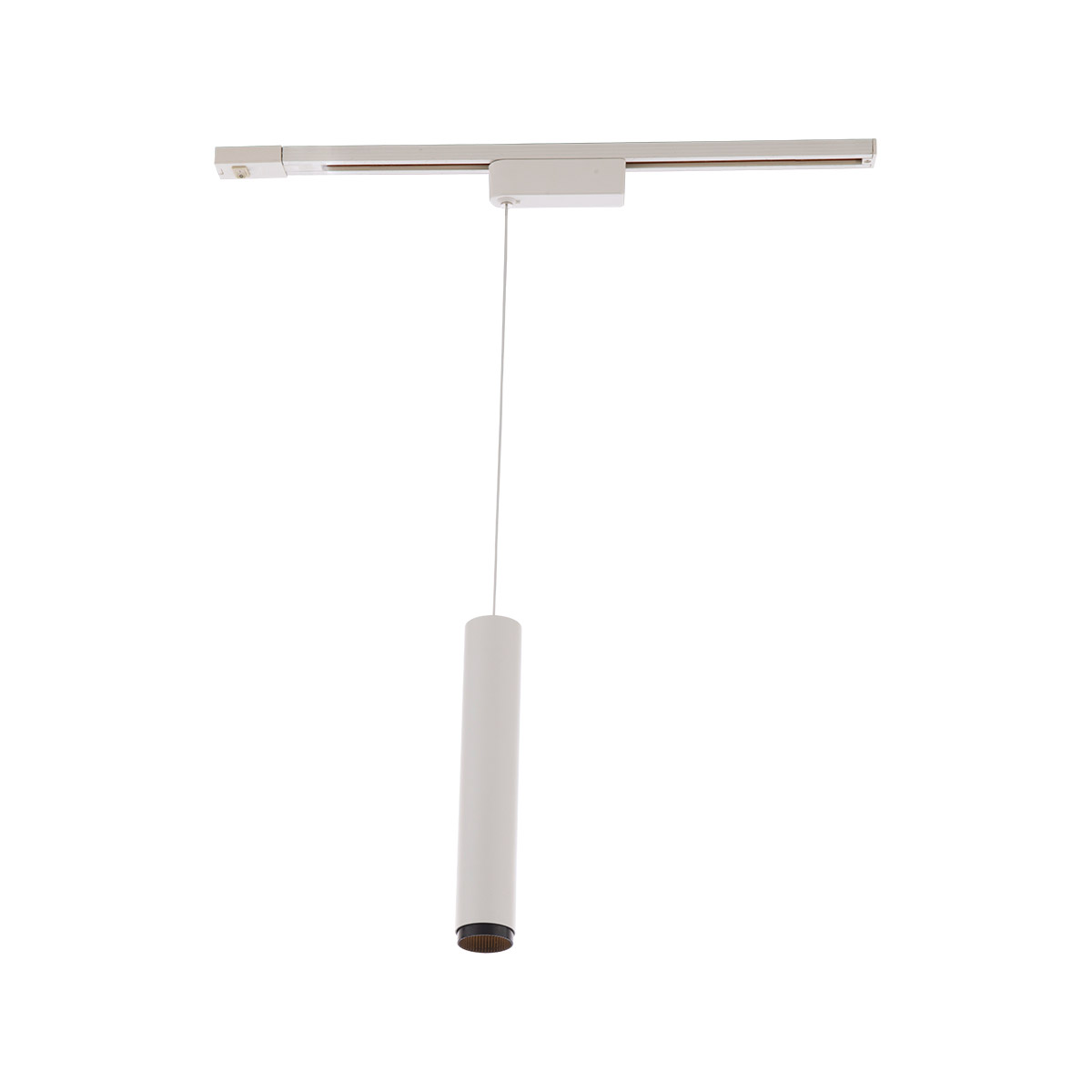 Silo Pendants 1 Light 120 White/Black Track Head Ceiling Light in 3500K, H Track