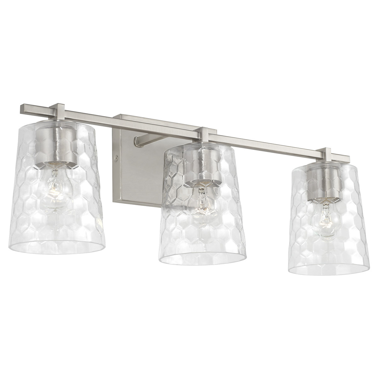 Burke 3 Light 24 inch Brushed Nickel Vanity Light Wall Light