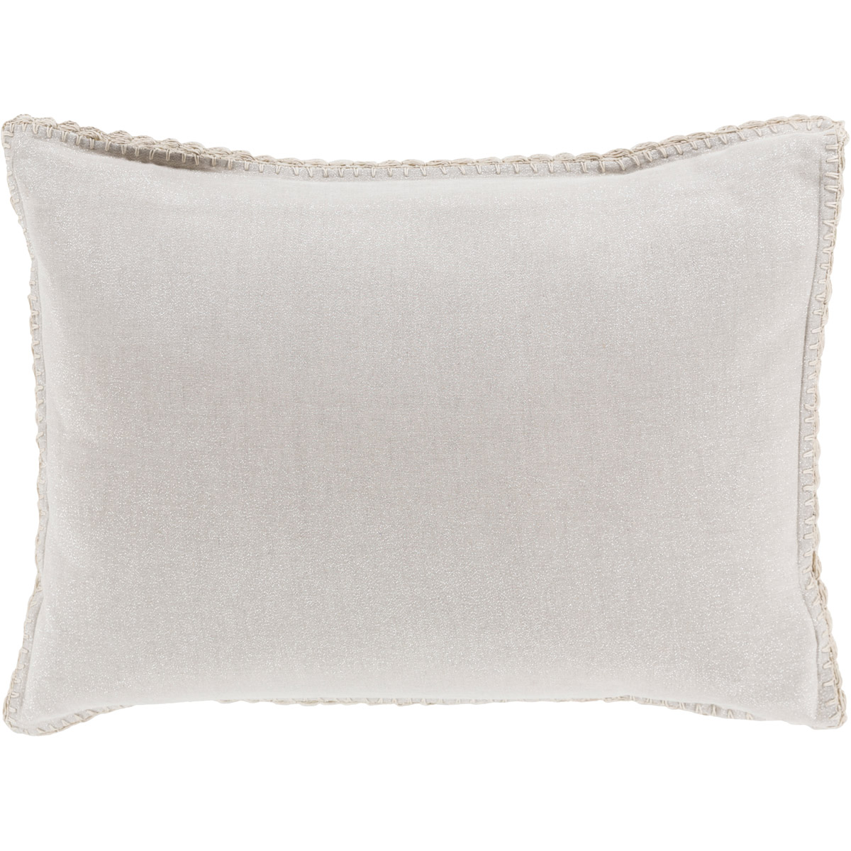 Audrey 26 X 20 inch Light Gray, Metallic - Silver Standard Sham