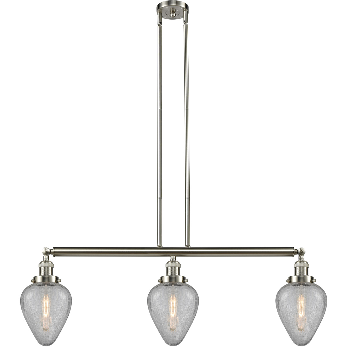 Franklin Restoration Geneseo LED 38 inch Brushed Satin Nickel Island Light Ceiling Light, Franklin Restoration