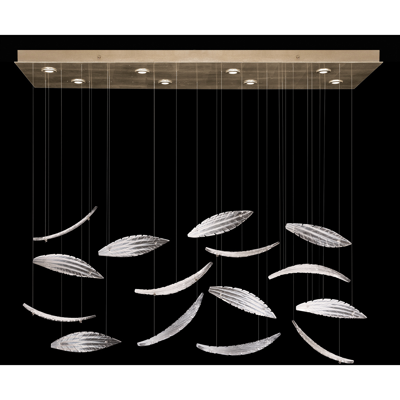 Elevate 8 Light 54 inch Gold Pendant Ceiling Light