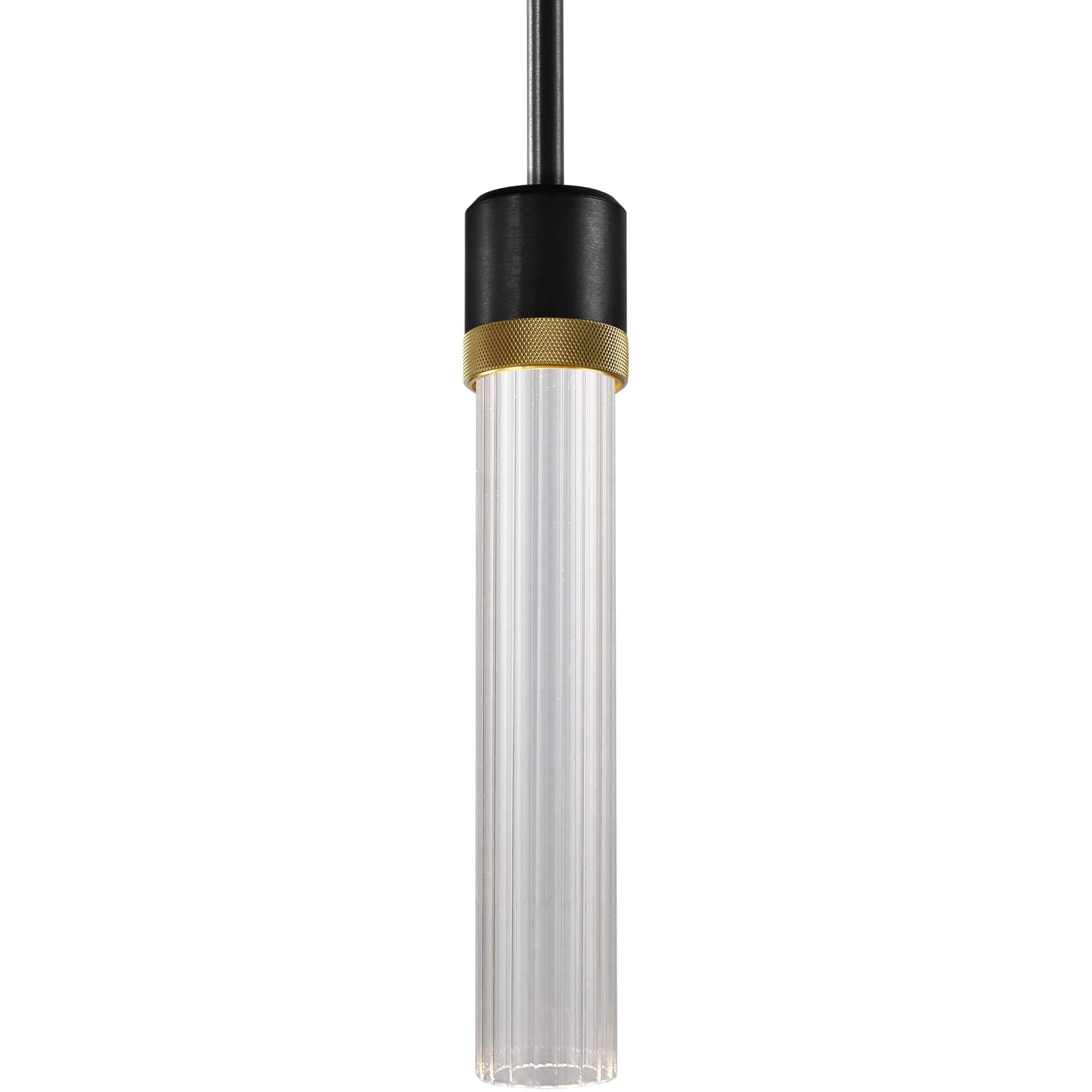 Zigrina 1 Light 5.13 inch Satin Brushed Black with Aged Brass Pendant Ceiling Light