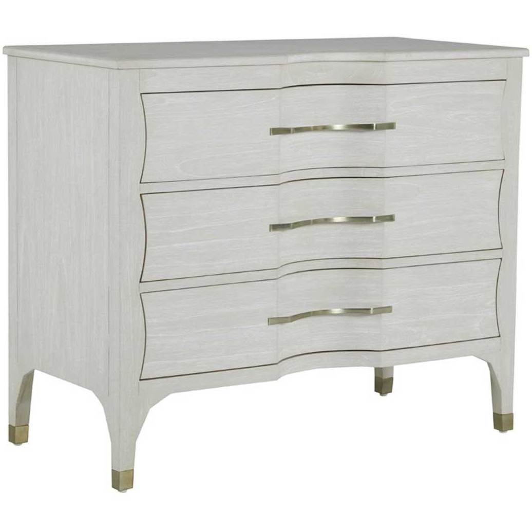Sherman Cerused White / Stainless Gold Chest