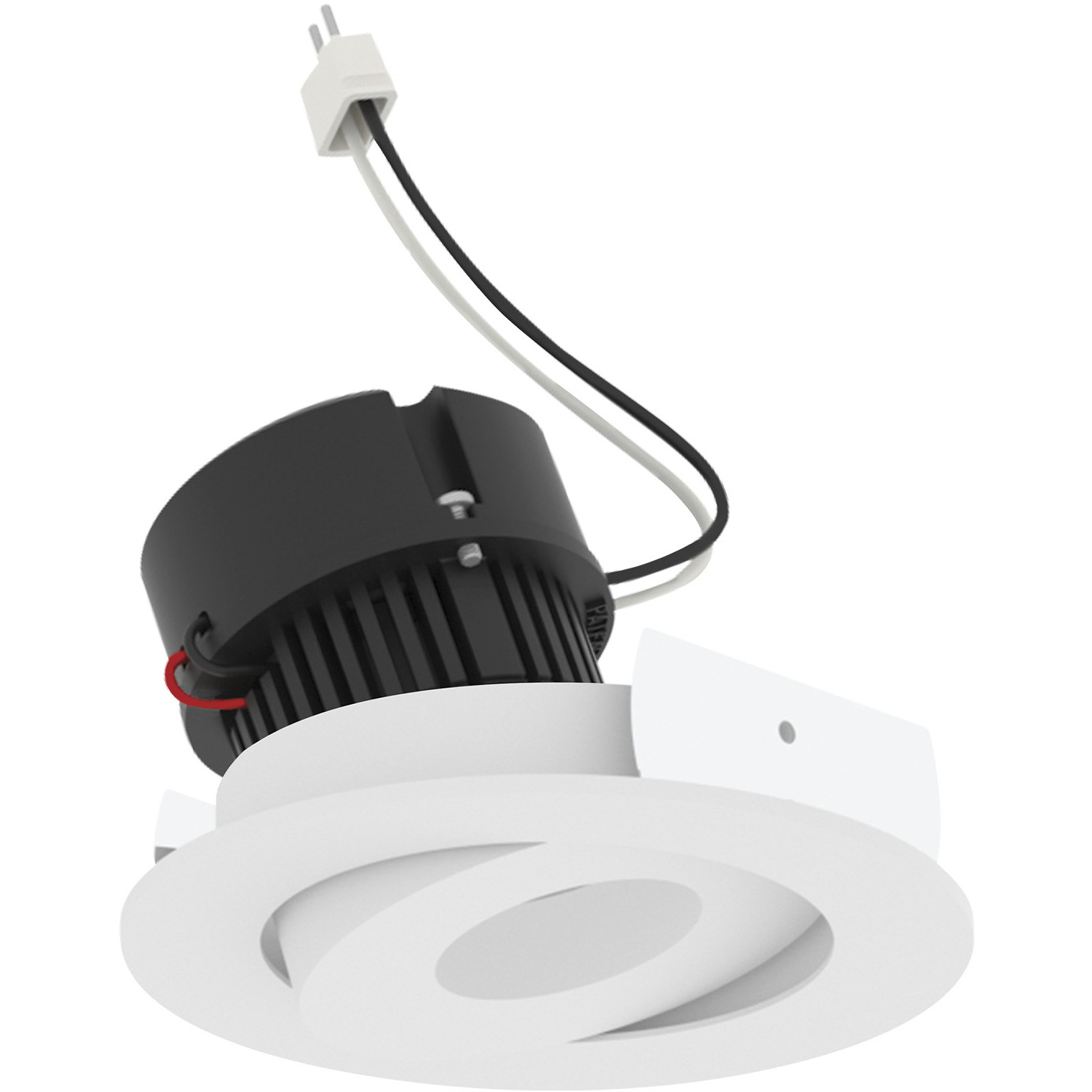 Pearl Warm White LED Round Adjustable Gimbal Retrofit in Comfort Dim (3000K-2000K), 4" Retrofit
