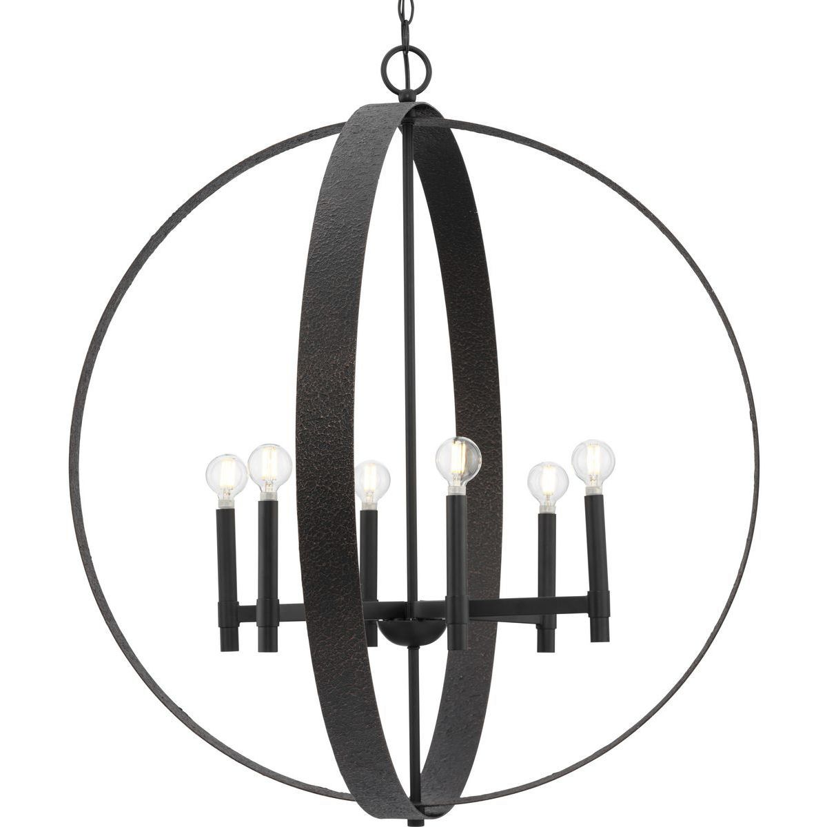 Allegheny 6 Light 32 inch Matte Black Chandelier Ceiling Light, Design Series