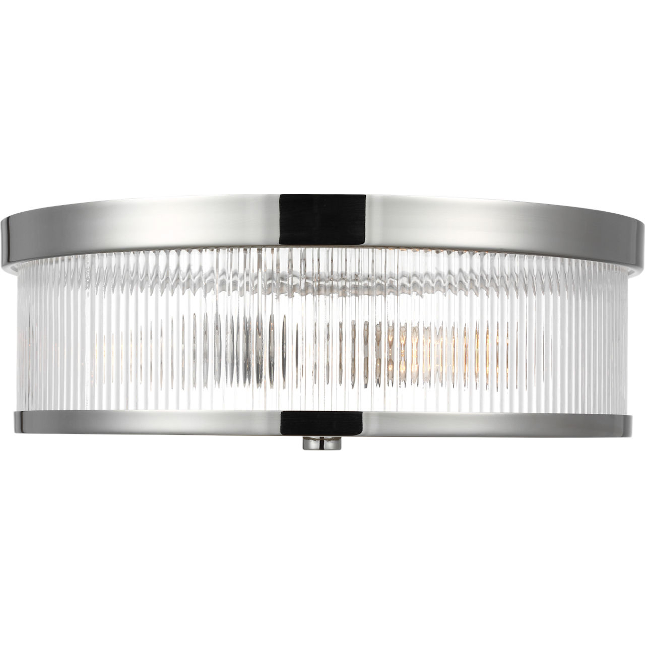 C&M by Chapman & Myers Geneva 2 Light 14 inch Polished Nickel Flush Mount Ceiling Light