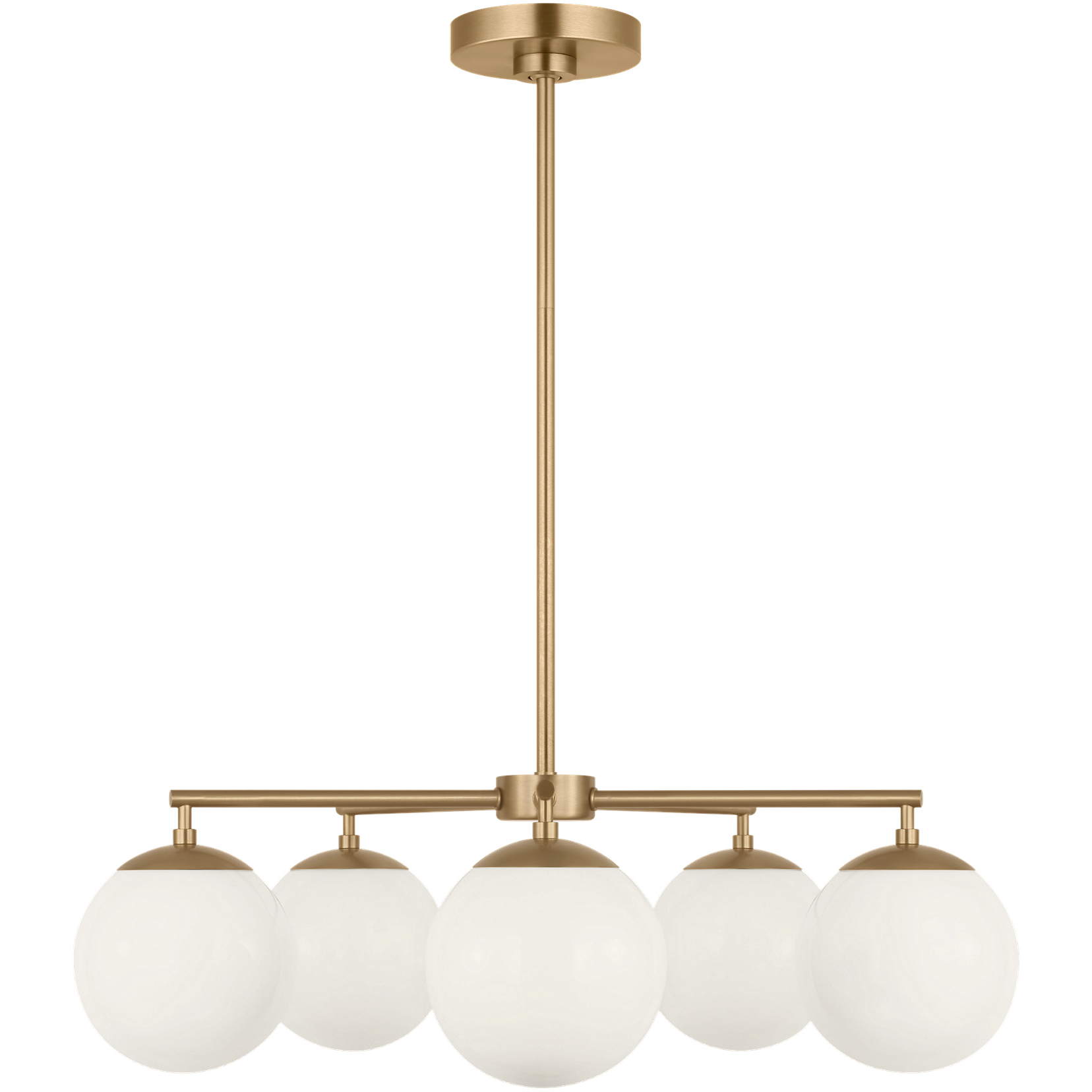 Nube LED 26 inch Satin Brass Chandelier Ceiling Light