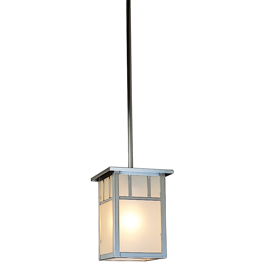 Huntington 1 Light 5 inch Antique Brass Pendant Ceiling Light in Amber Mica, Classic Arch Overlay