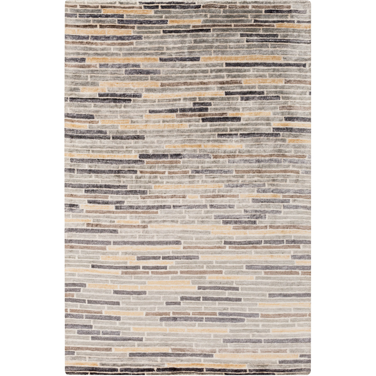 Platinum 96 X 60 inch Neutral and Brown Area Rug, Viscose