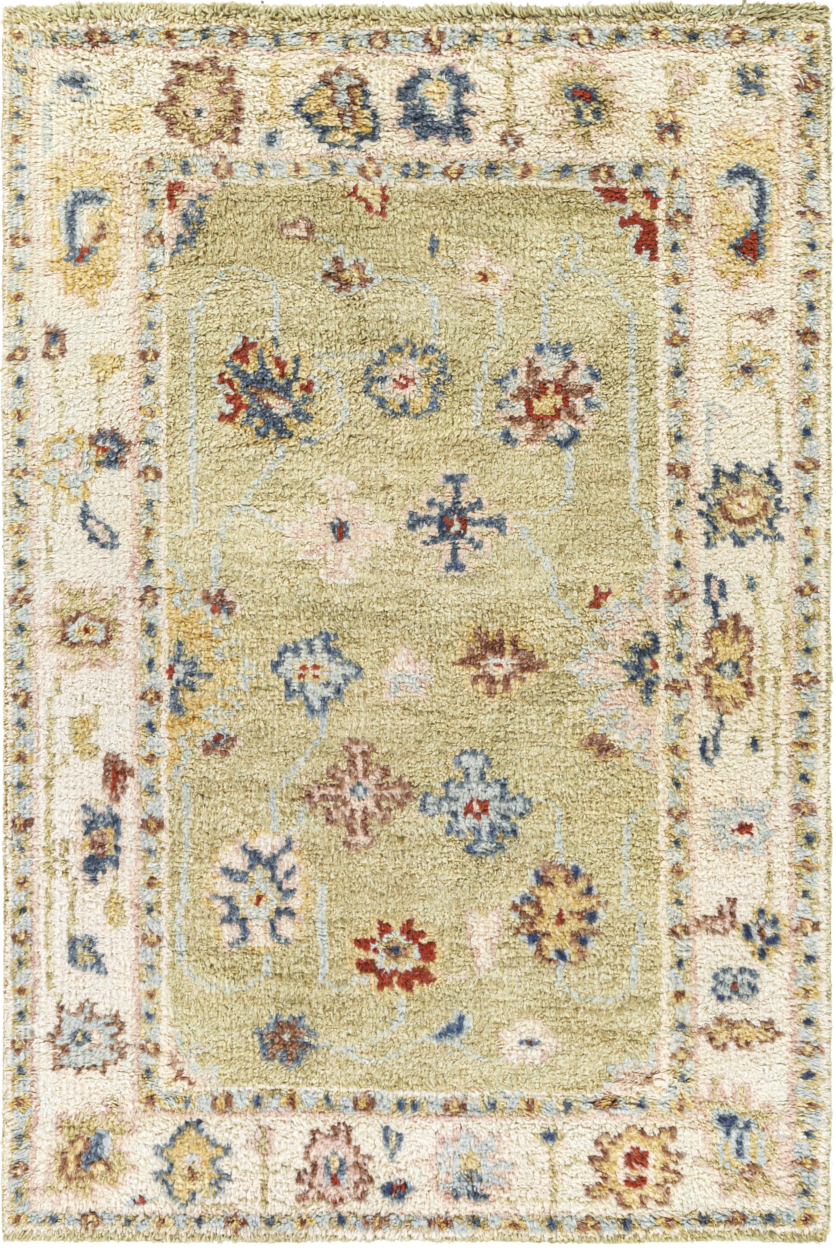 Marrakech 108 X 72 inch Light Sage Rug in 6 X 9, Rectangle