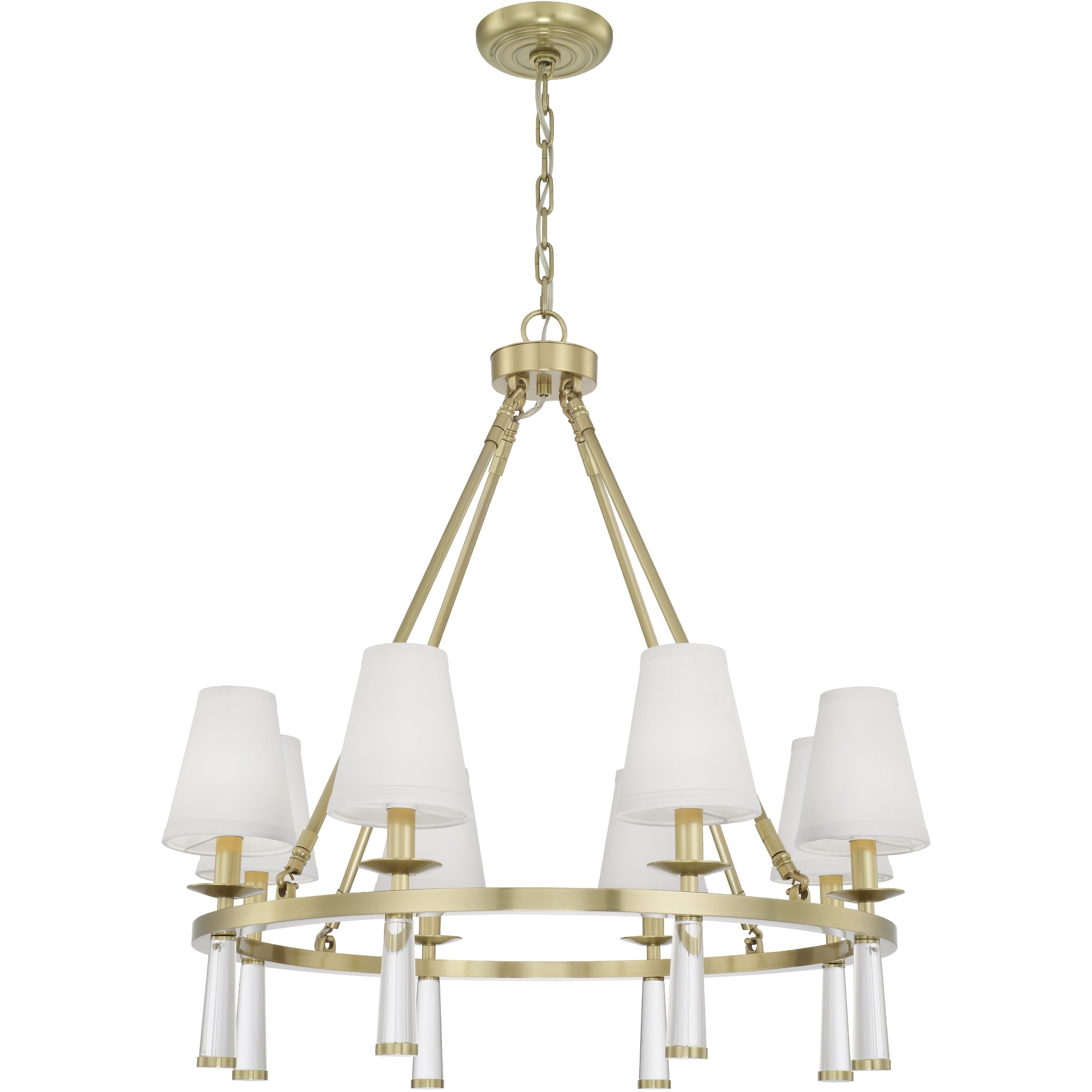 Baxter 8 Light 31.5 inch Aged Brass Chandelier Ceiling Light