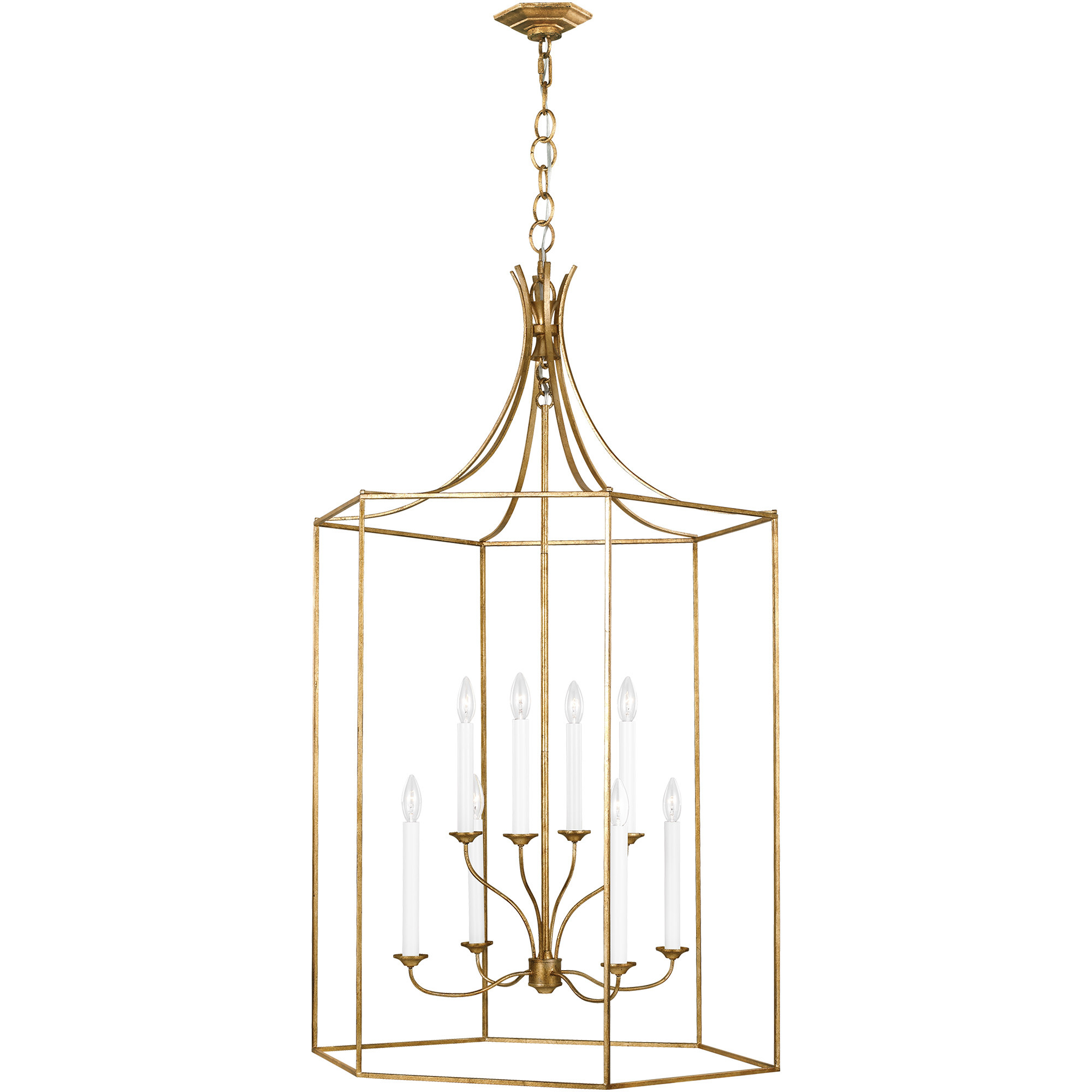 AH by Alexa Hampton Bantry House 8 Light 29 inch Antique Gild Lantern Pendant Ceiling Light