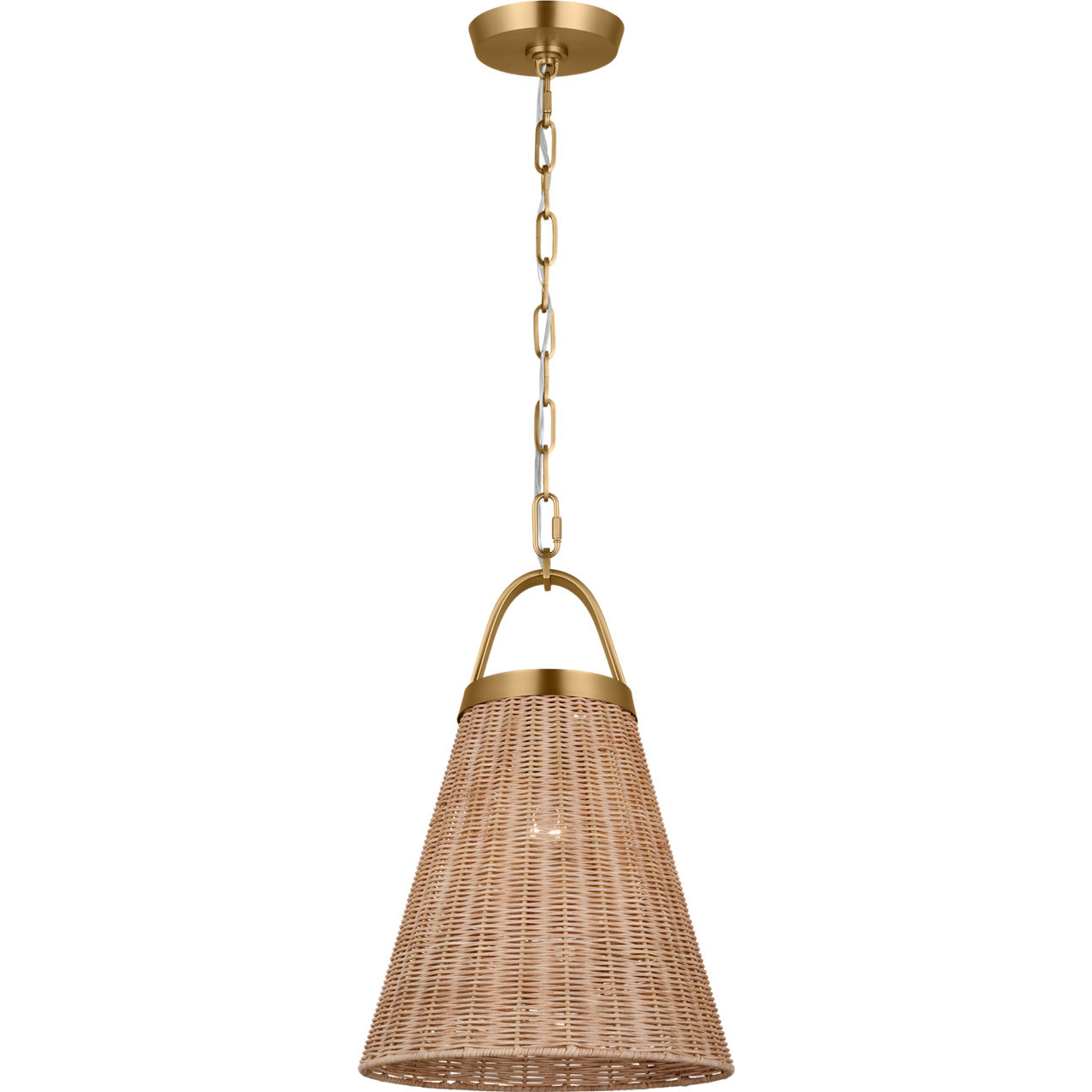C&M by Chapman & Myers Whitby 1 Light 12.5 inch Burnished Brass Pendant Ceiling Light