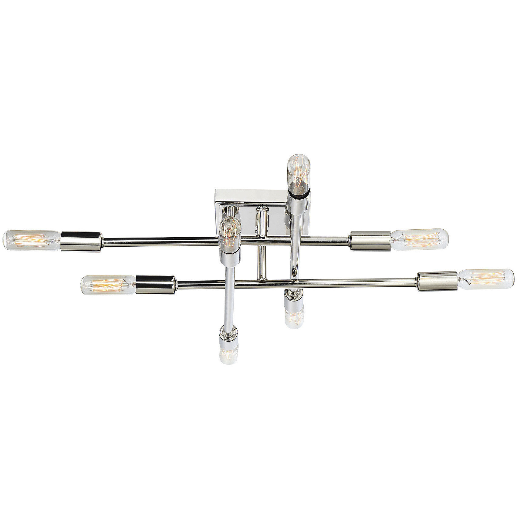 Lyrique 8 Light 19.5 inch Polished Nickel Semi-Flush Ceiling Light