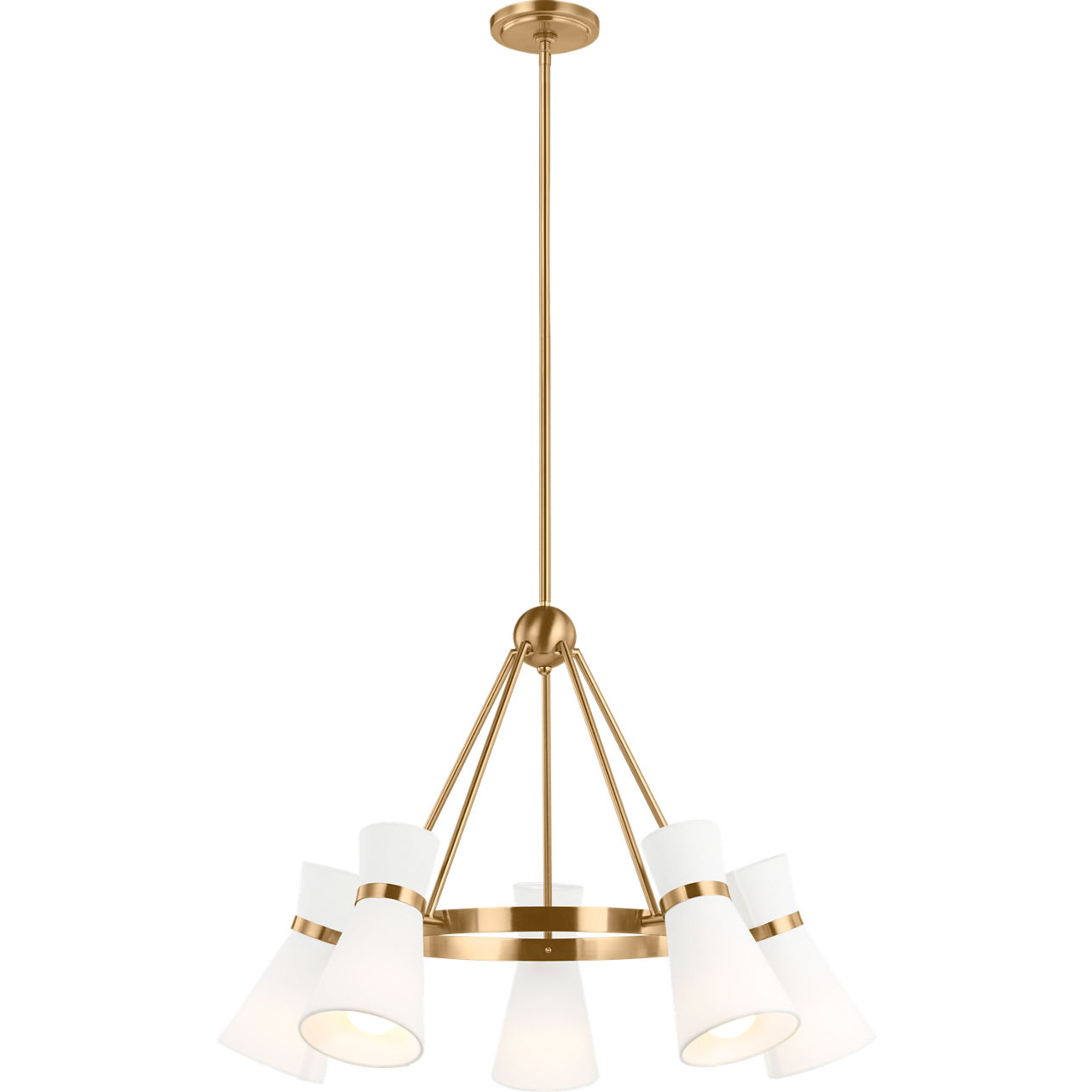 Clark 5 Light 29.13 inch Satin Brass Chandelier Ceiling Light