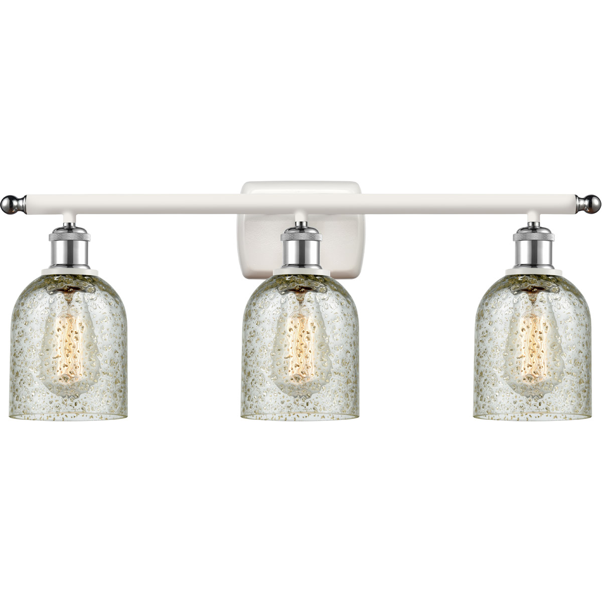 Ballston Caledonia LED 26 inch White and Polished Chrome Bath Vanity Light Wall Light in Mica Glass, Ballston