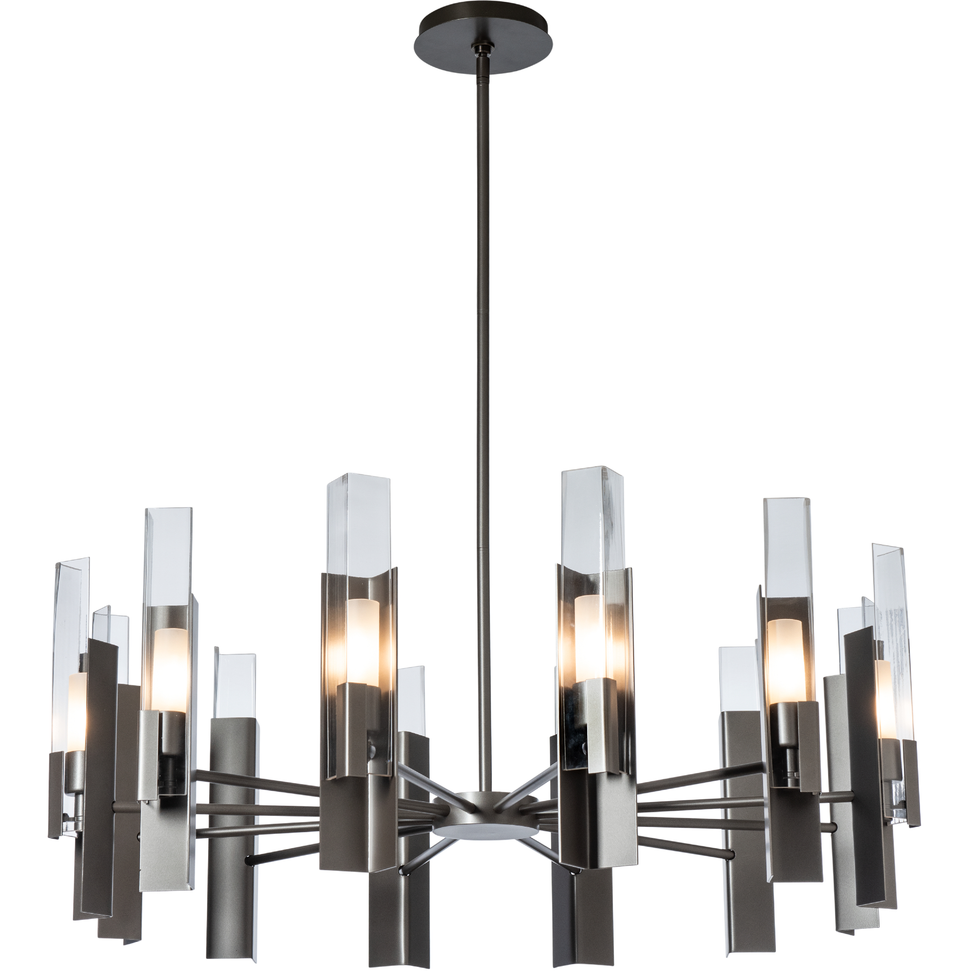 Summit 12 Light 40.2 inch Vintage Platinum Pendant Ceiling Light in Clear