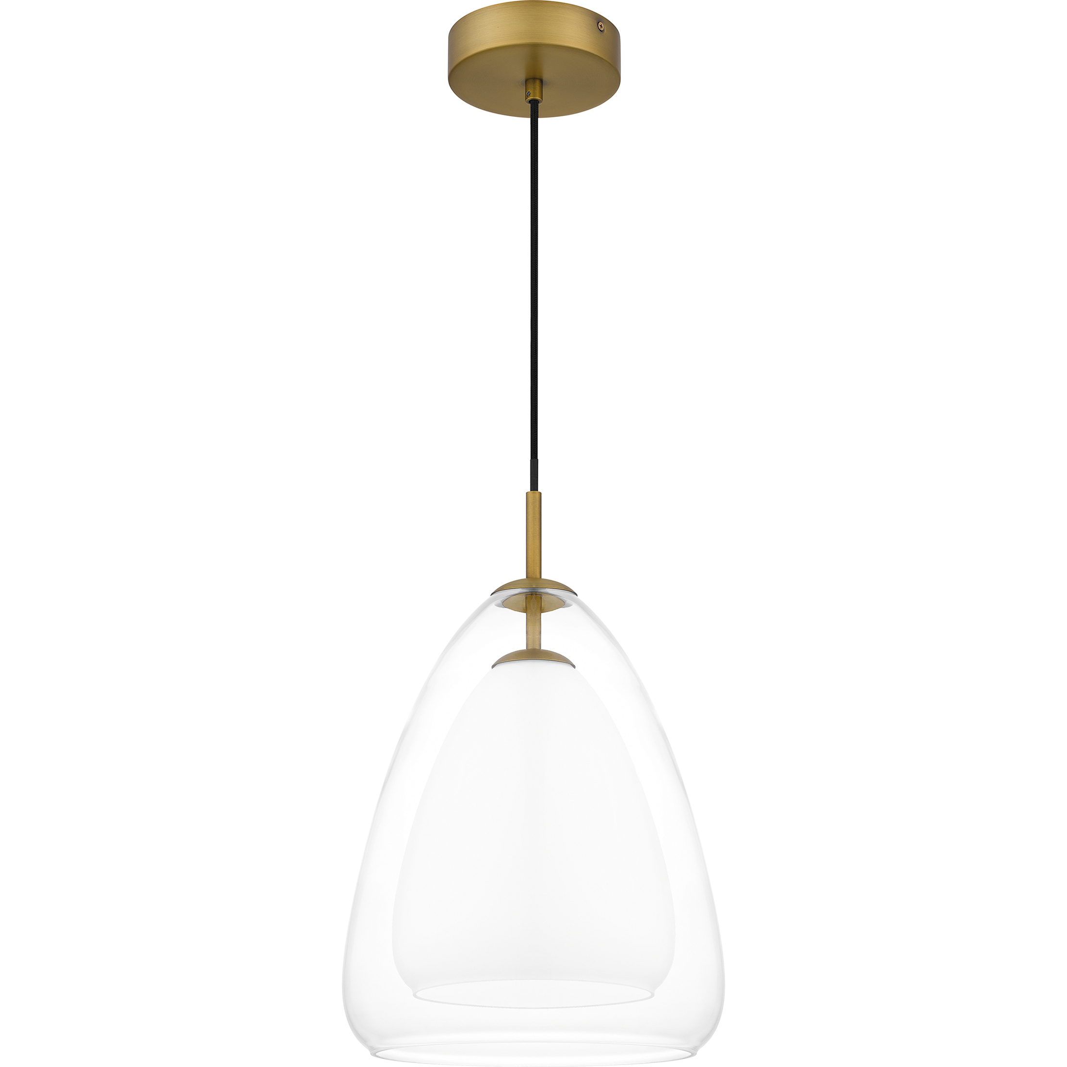Quoizel Aero 1 Light 11.75 inch Aged Brass Mini Pendant Ceiling Light PCAER1511AB - Open Box