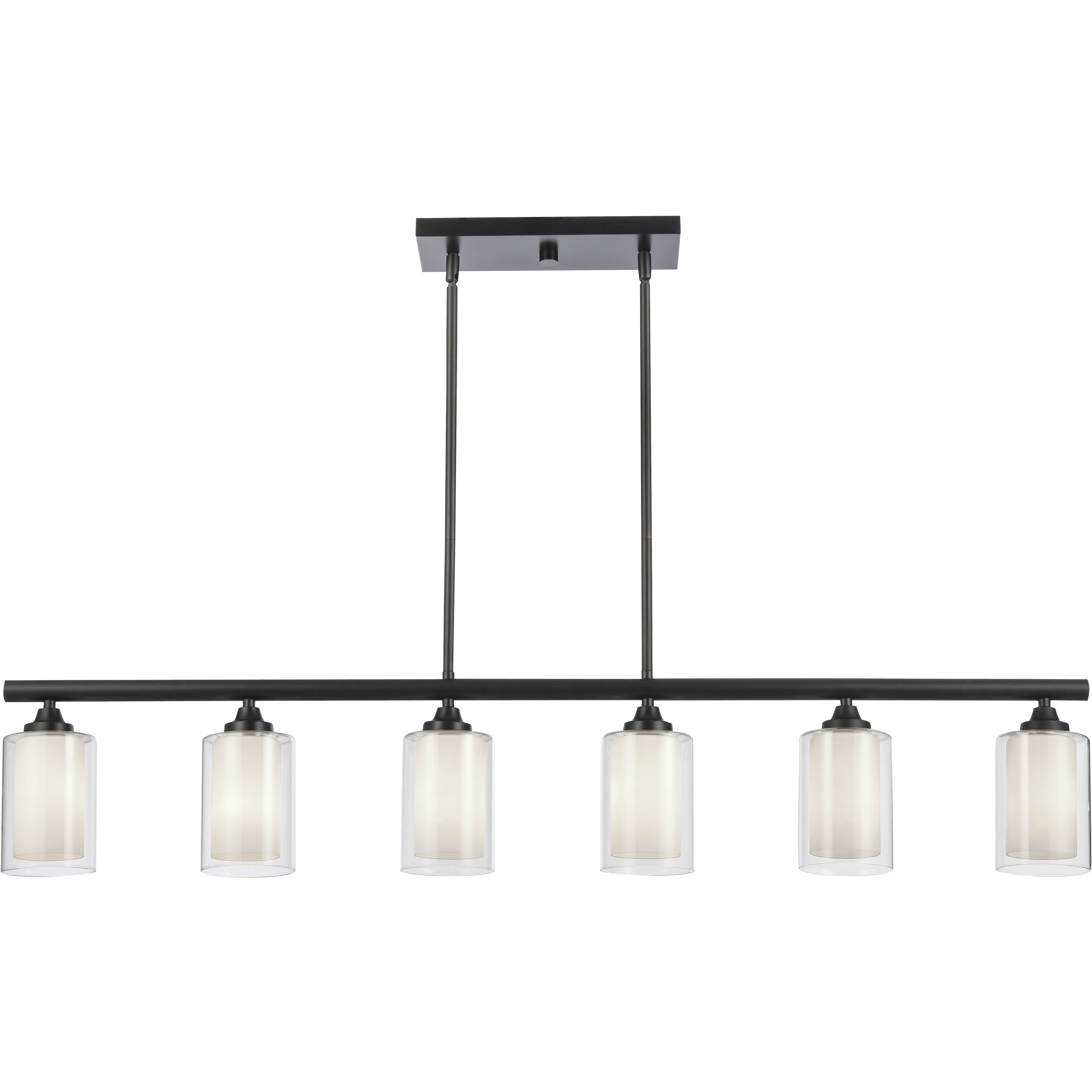 Auralume Fairbank LED 48 inch Matte Black Island Light Ceiling Light