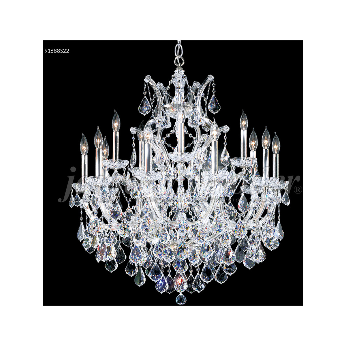 Maria Theresa Grand 16 Light 31 inch Silver Crystal Chandelier Ceiling Light, Grand