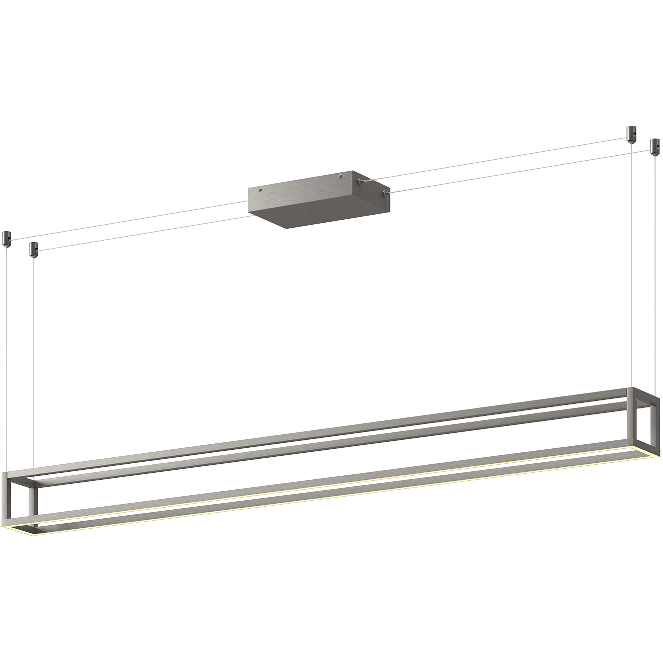 Plaza LED 59.13 inch Brushed Nickel Linear Pendant Ceiling Light