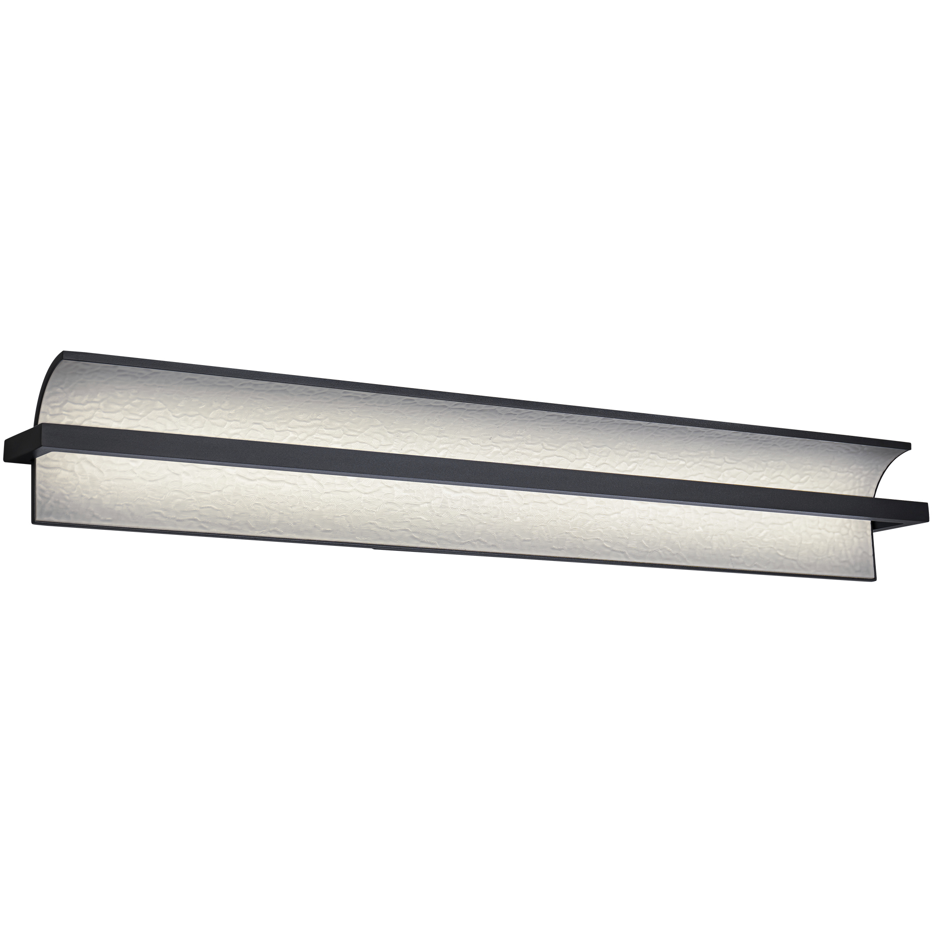 Shard LED 34 inch Black Bath Vanity & Wall Light in 3500K, dweLED