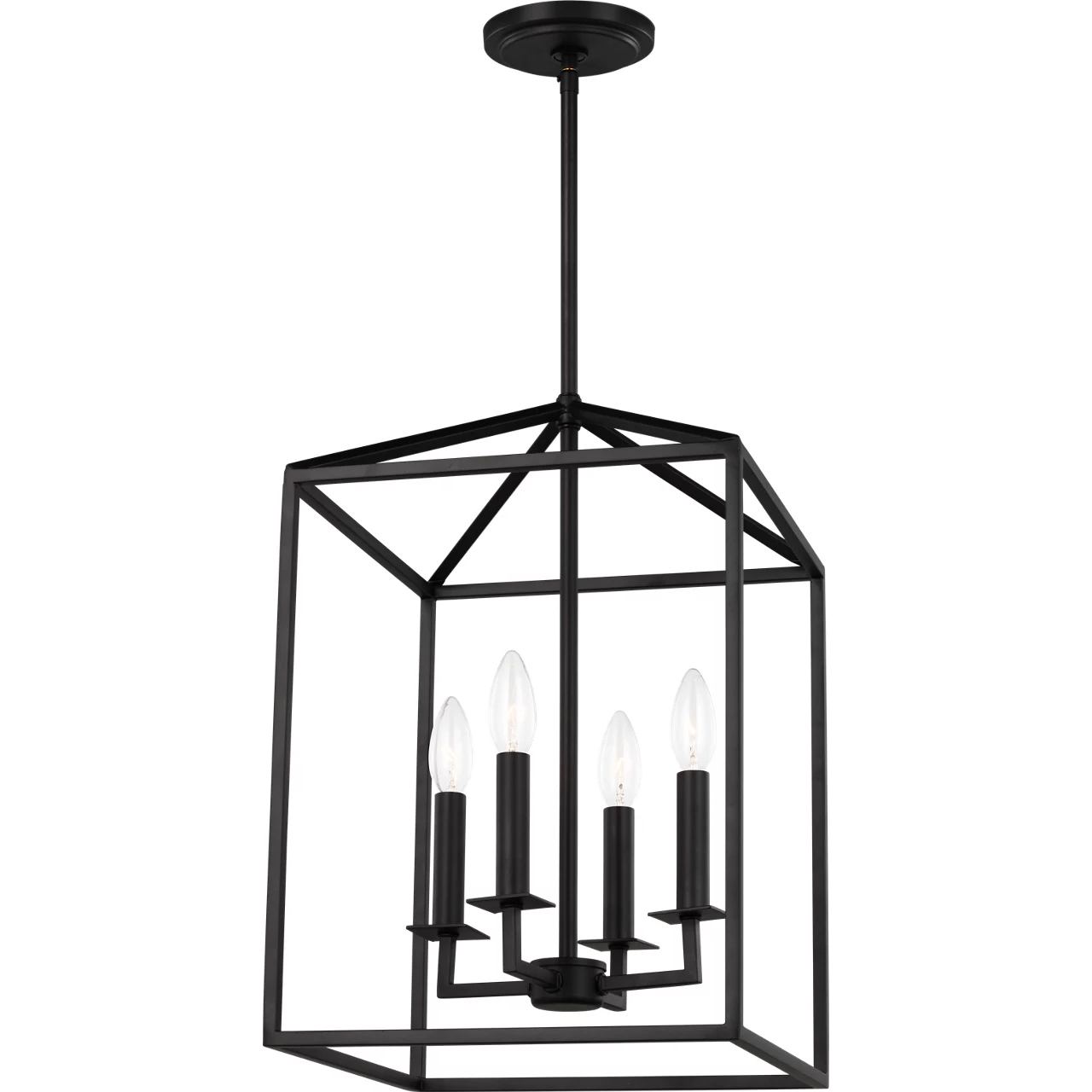 Perryton 4 Light 12.25 inch Midnight Black Foyer Pendant Ceiling Light, Small