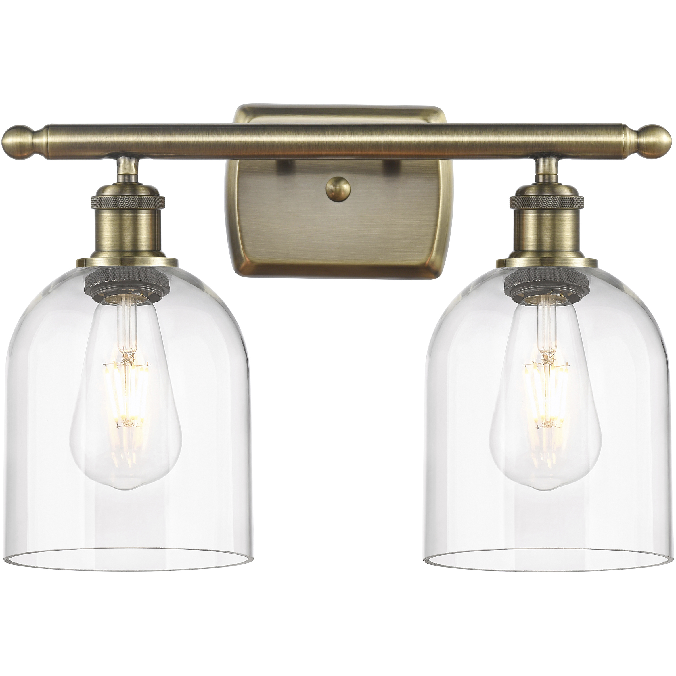 Ballston Bella 2 Light 15.5 inch Antique Brass Bath Vanity Light Wall Light