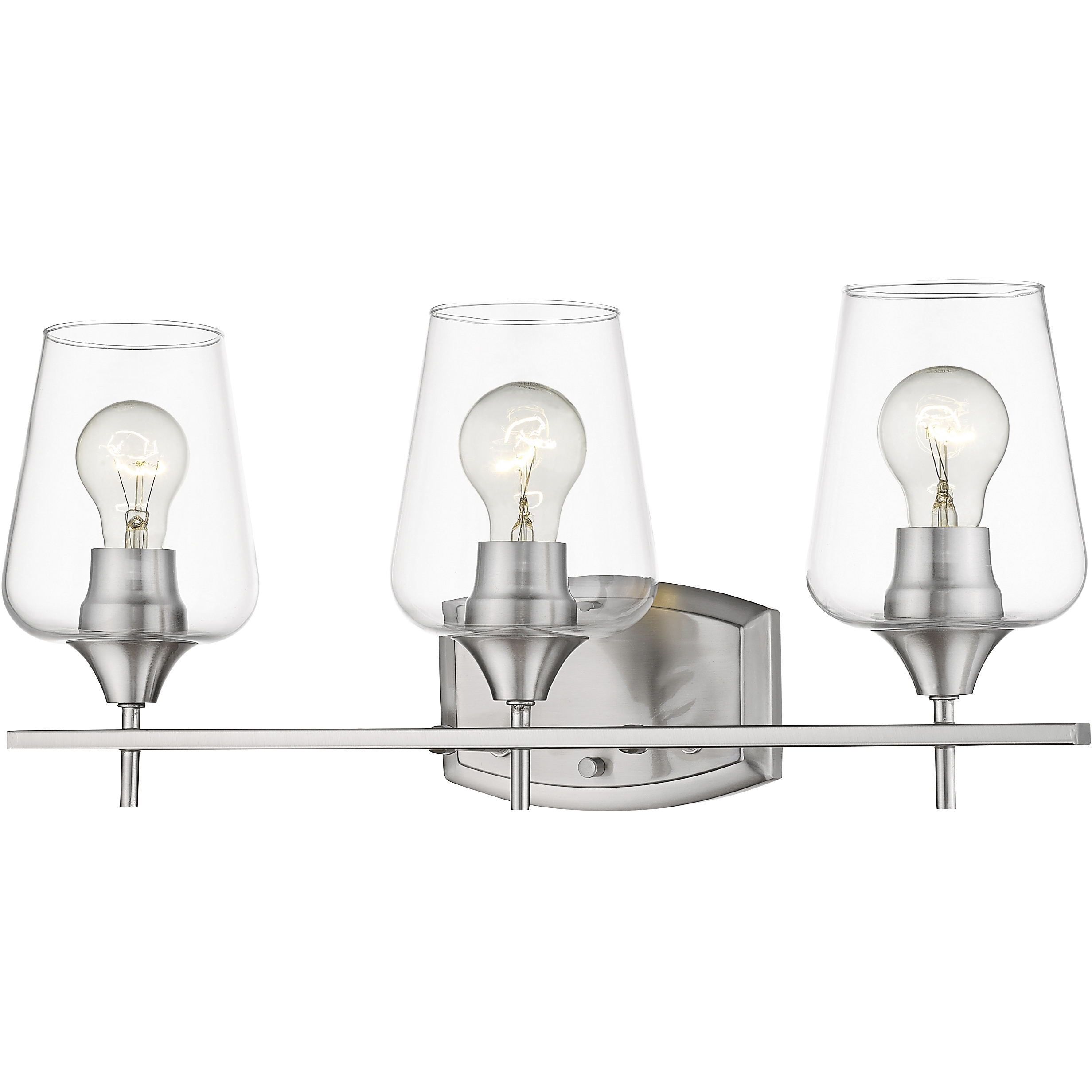 Joliet 3 Light 21.5 inch Brushed Nickel Vanity Wall Light