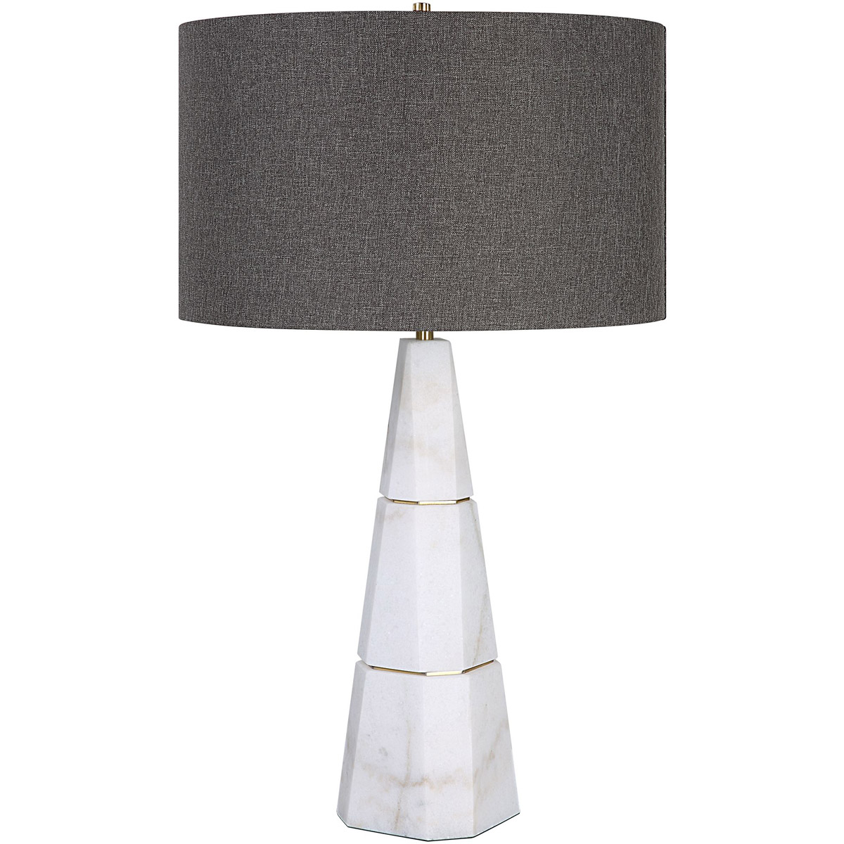 Citadel 29 inch 150.00 watt White Marble and Antique Brass Table Lamp Portable Light