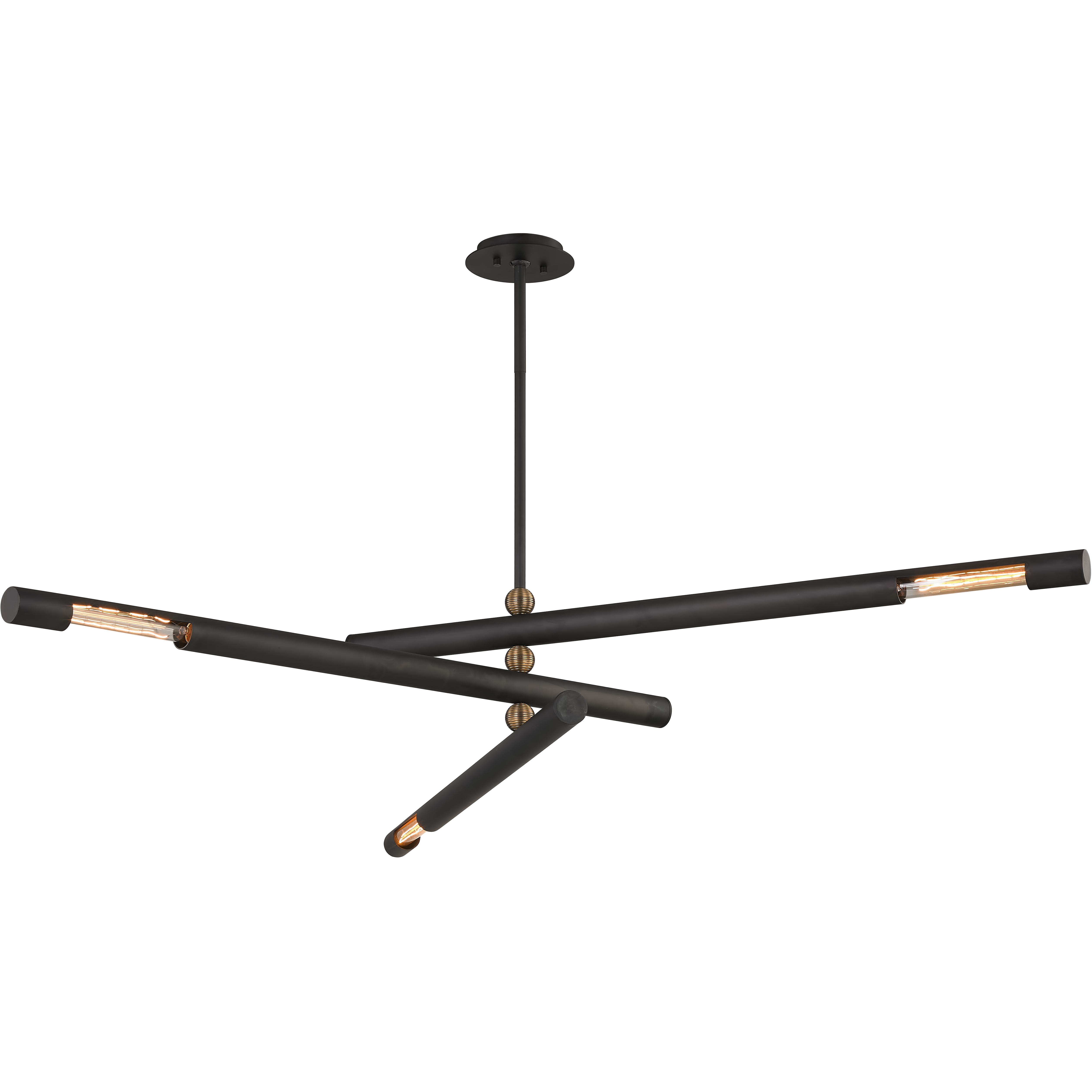 Hendrix 3 Light 62.25 inch Bronze and Patina Brass Chandelier Ceiling Light