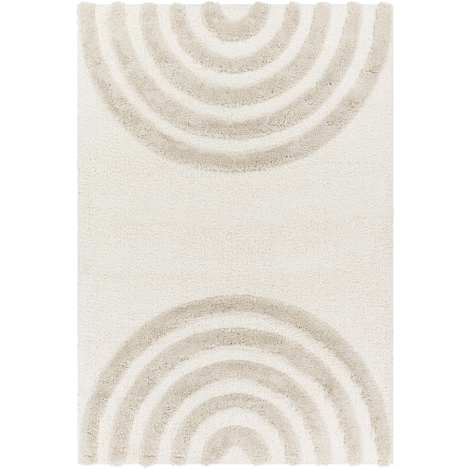 Hudson Shag 120 X 94 inch Light Grey Rug, Rectangle