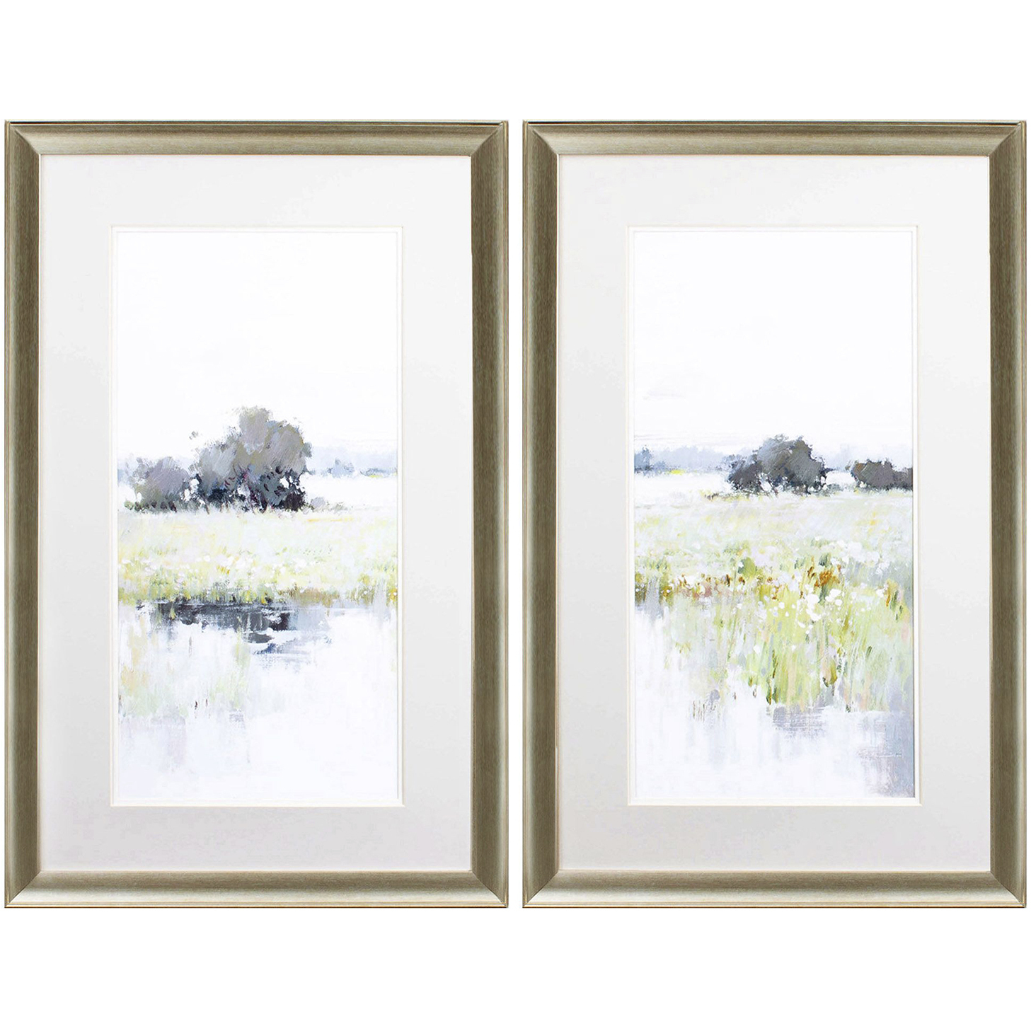 Landscapes Green and Blue and Black and White Framed Art, Propac