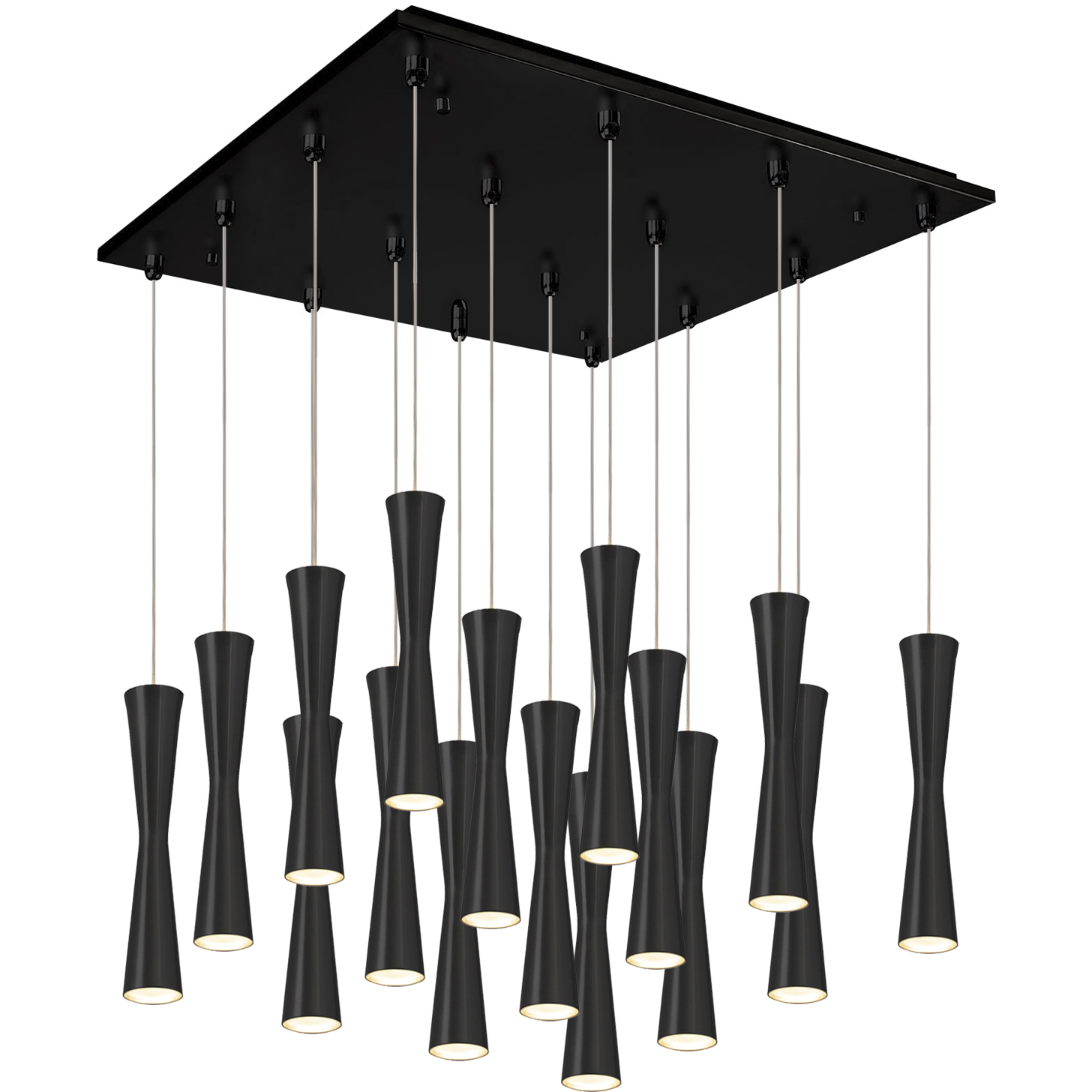 Robson LED 19.25 inch Black Multi Pendant Ceiling Light