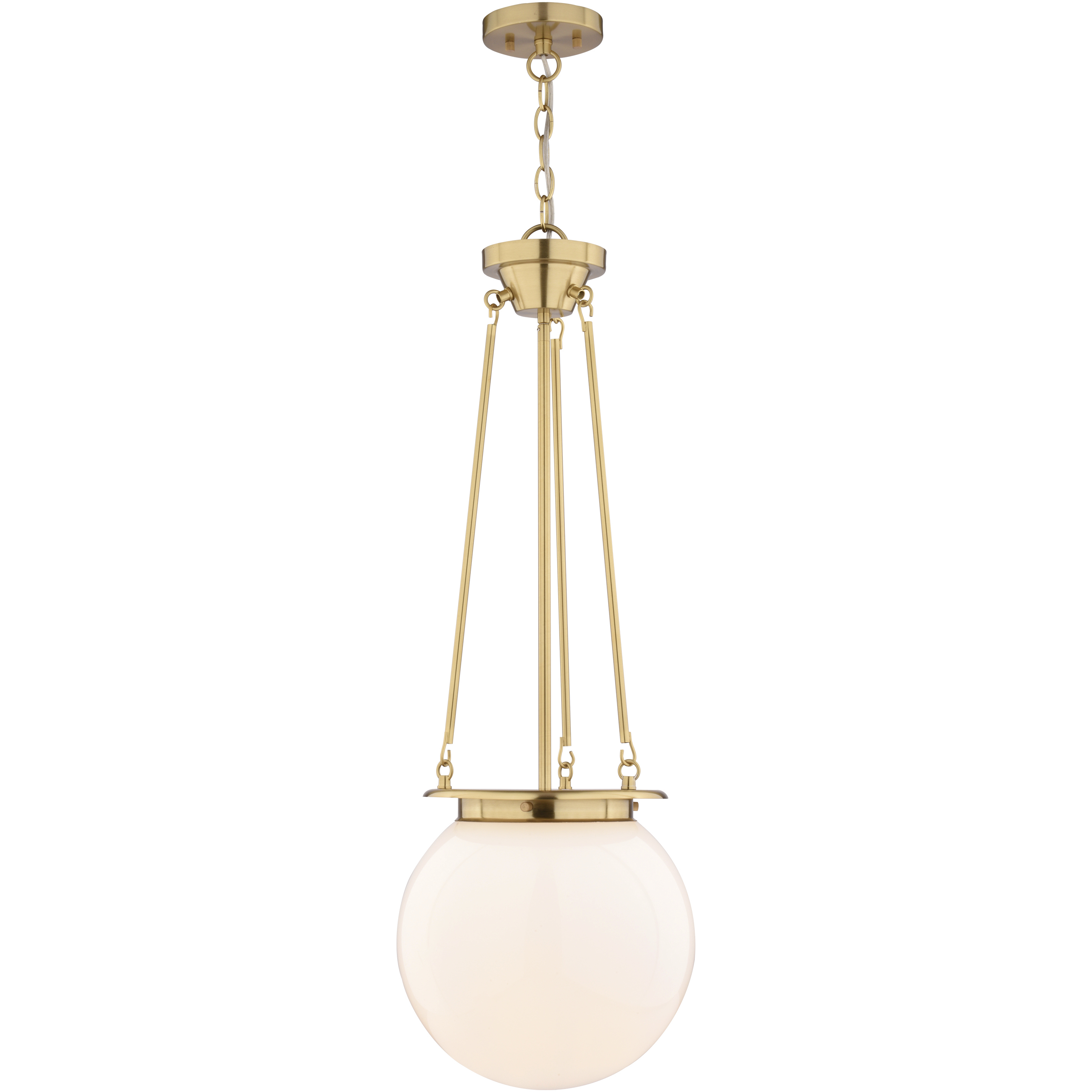 Kent 1 Light 11.75 inch Muted Brass Pendant Ceiling Light