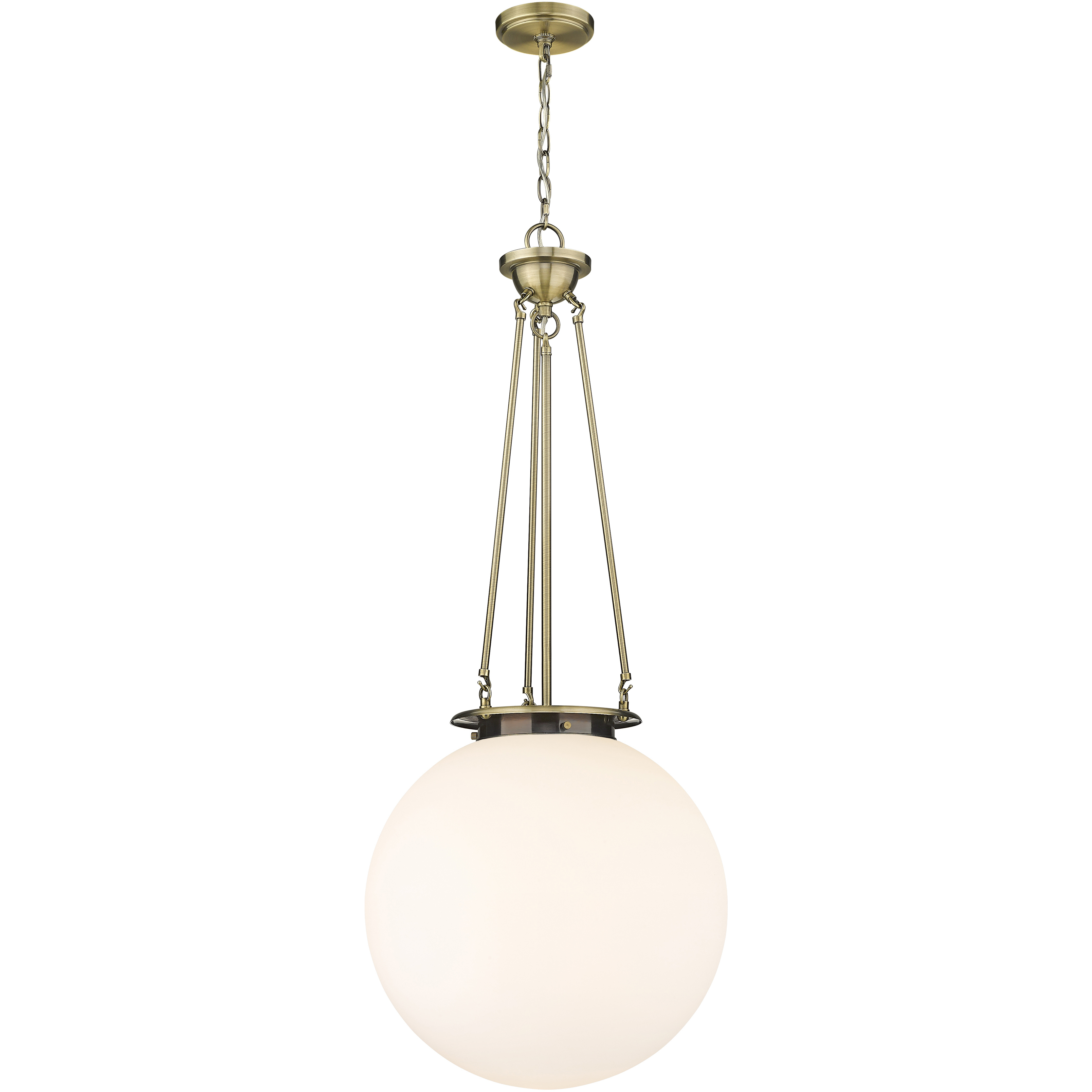Beacon 1 Light 17.75 inch Antique Brass Pendant Ceiling Light