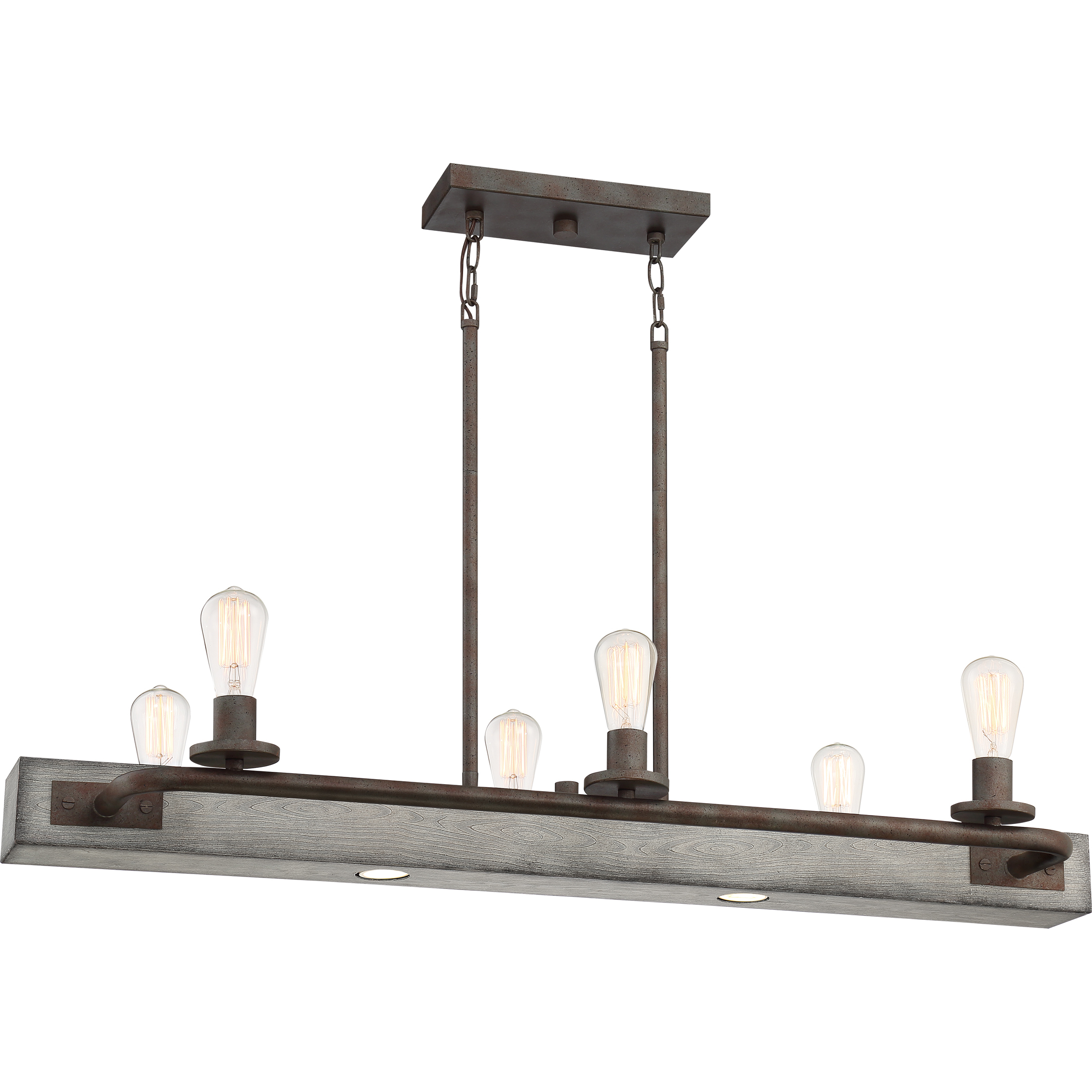 Melville 8 Light 42 inch Iron Gate Island Light Ceiling Light