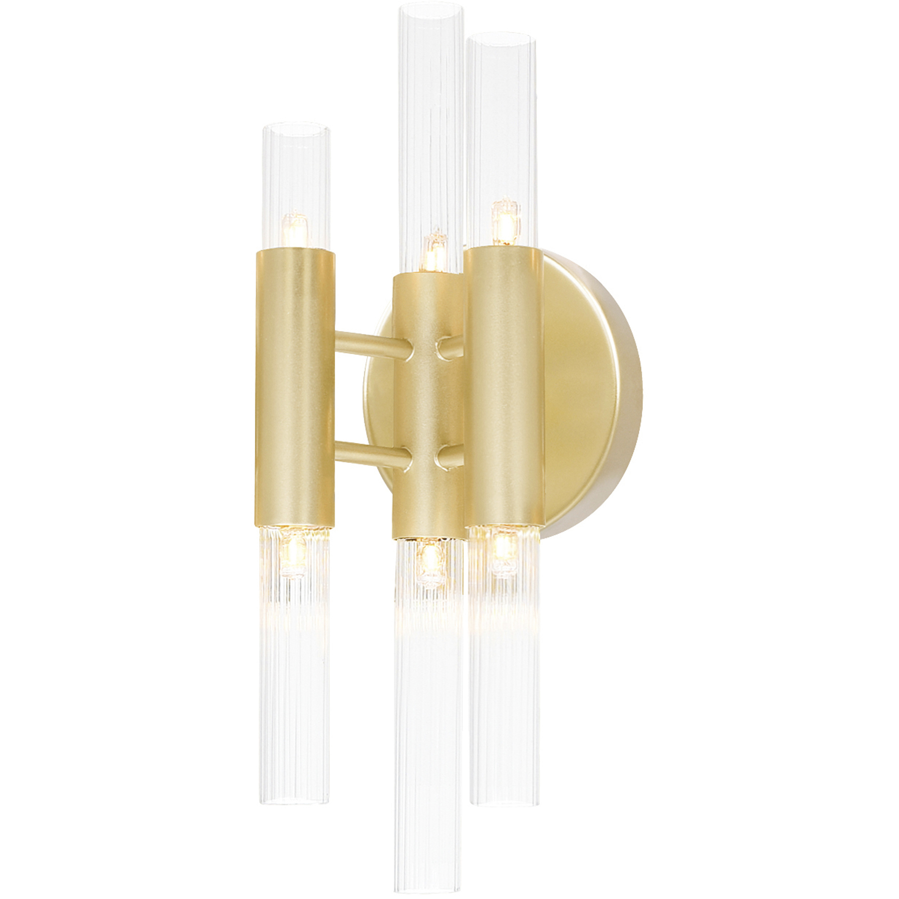 Orgue 6 Light 5 inch Satin Gold Wall Sconce Wall Light