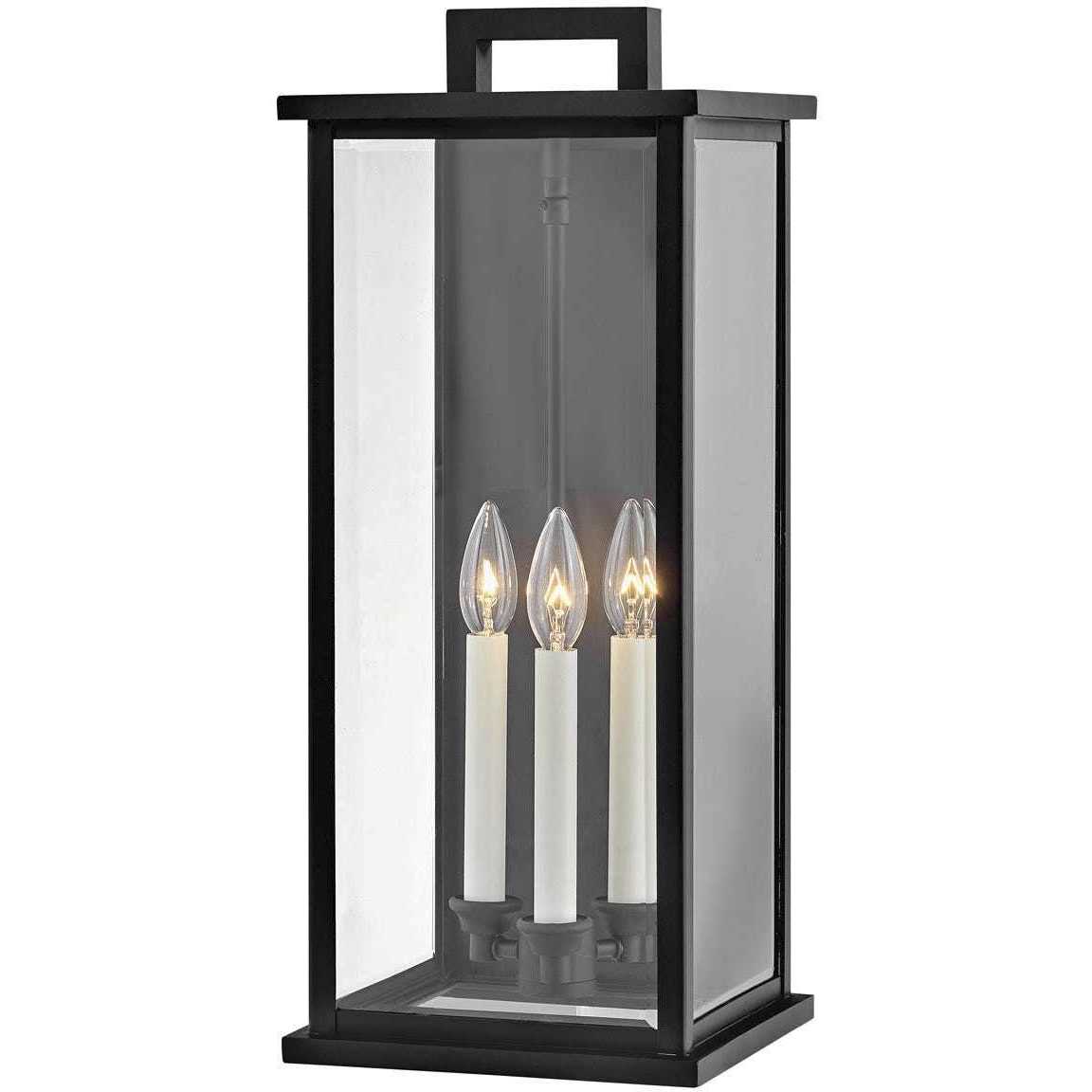 Estate Series Weymouth Outdoor Wall Mount Lantern in Black