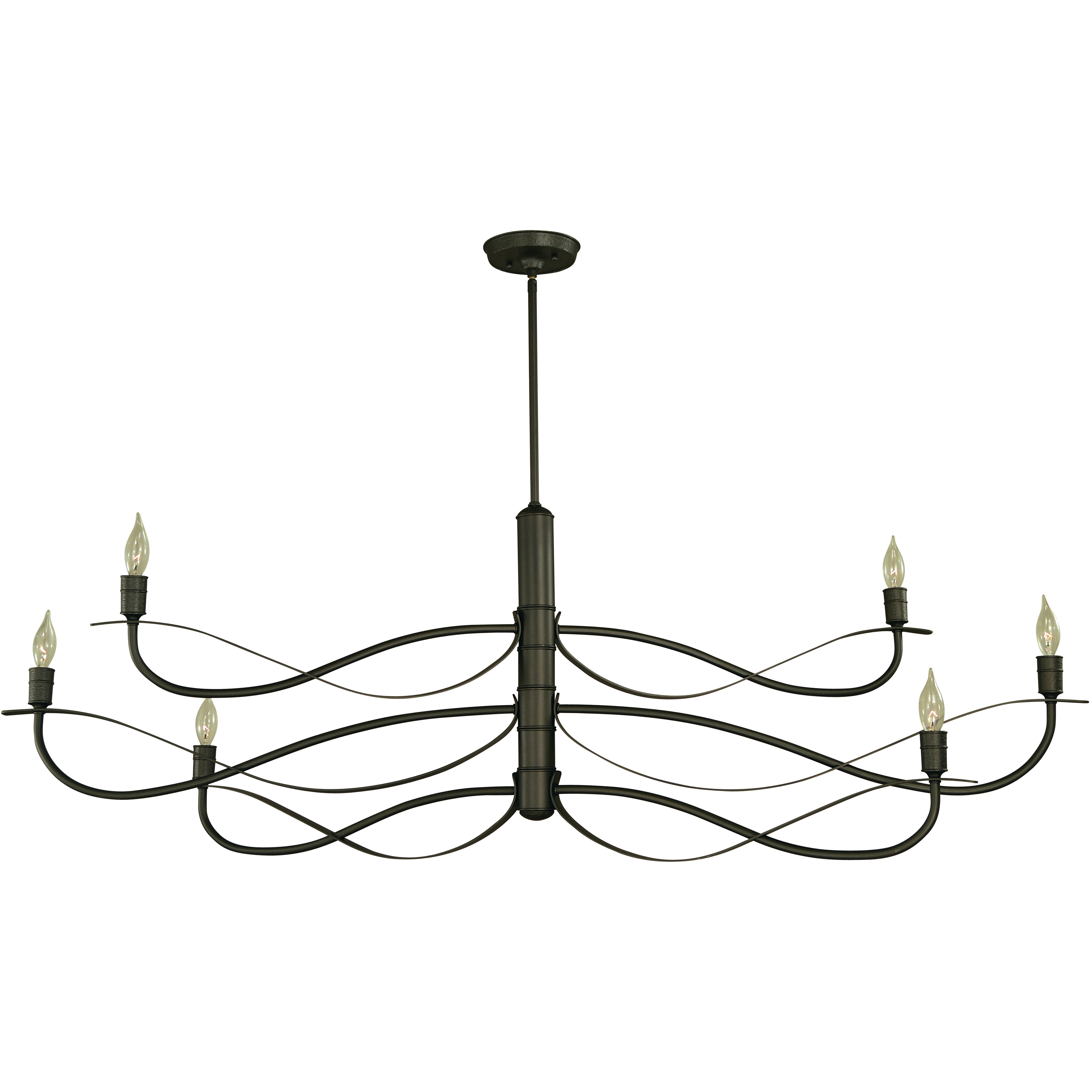 Telluride 6 Light 60 inch Iron Dining Chandelier Ceiling Light