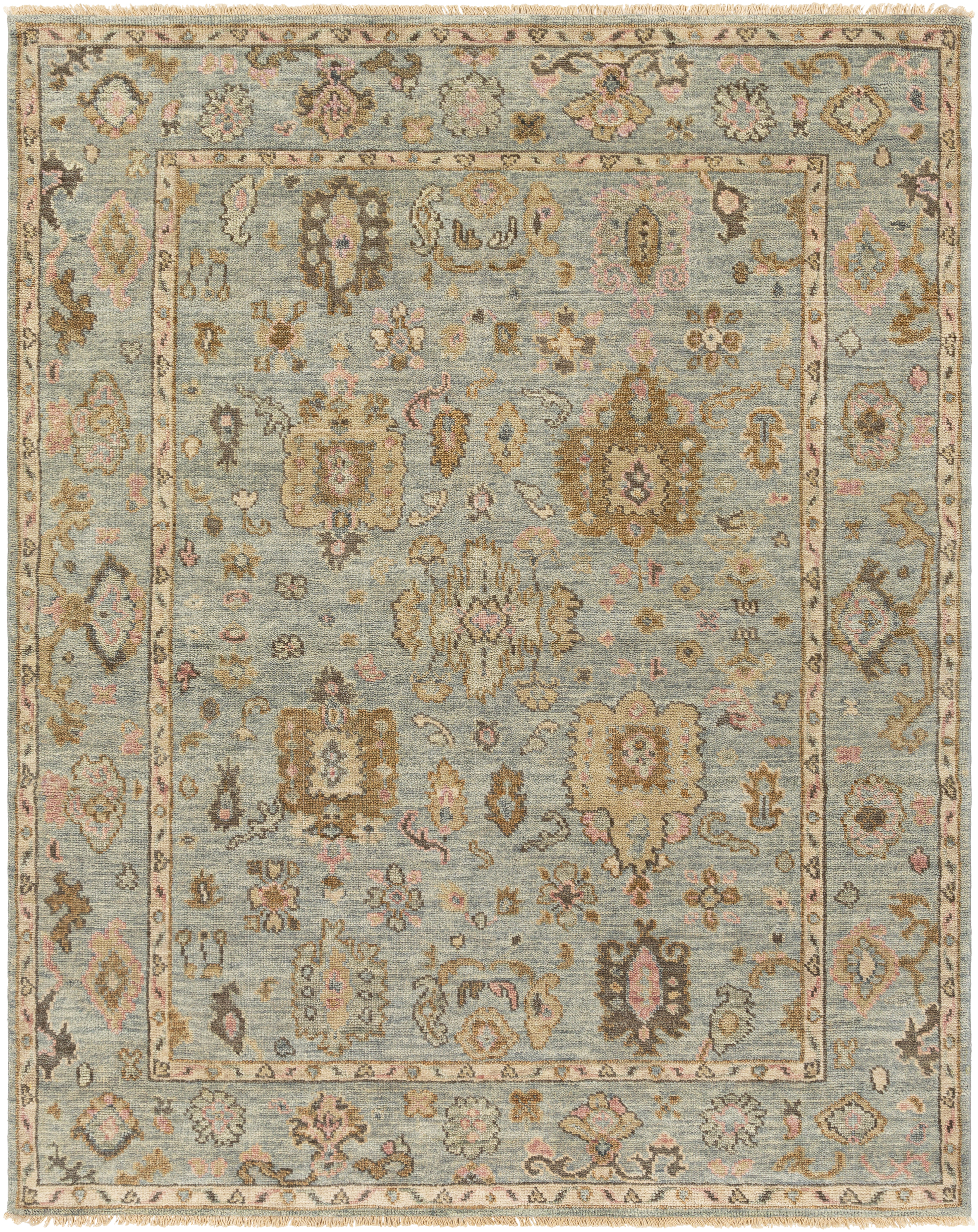 Biscayne 108 X 72 inch Peach Rug in 6 X 9, Rectangle