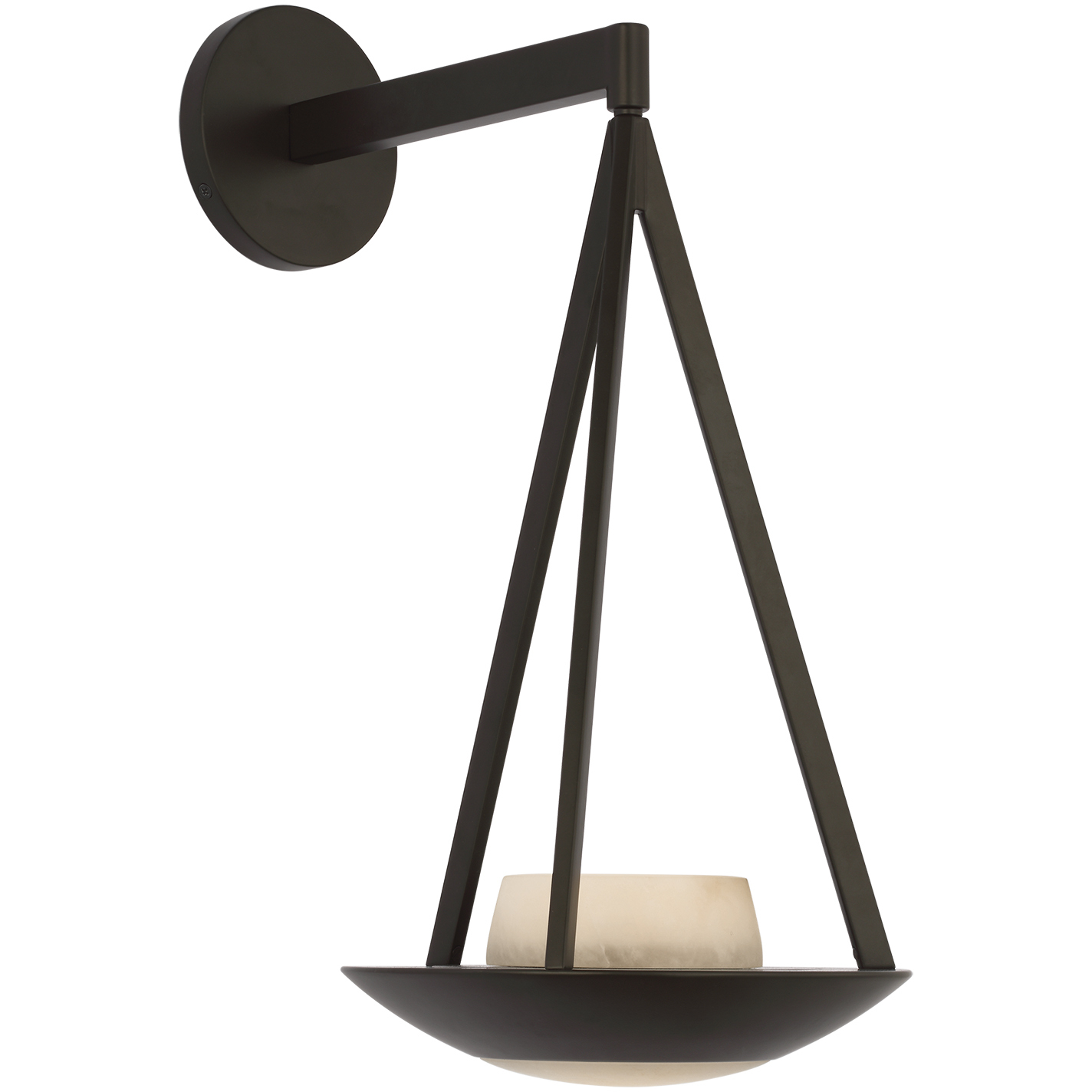 Barbara Barry Divina LED 9 inch Modern Iron Floating Bowl Sconce Wall Light