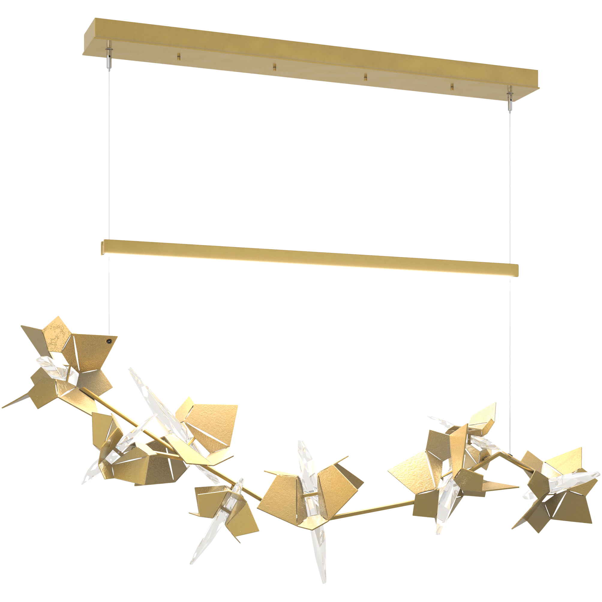 Belladonna LED 50.3 inch Modern Brass and Modern Brass Pendant Ceiling Light