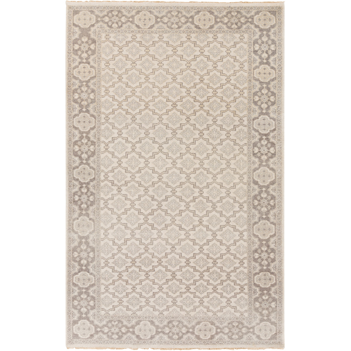 Cappadocia 66 X 42 inch Neutral and Green Area Rug, Wool