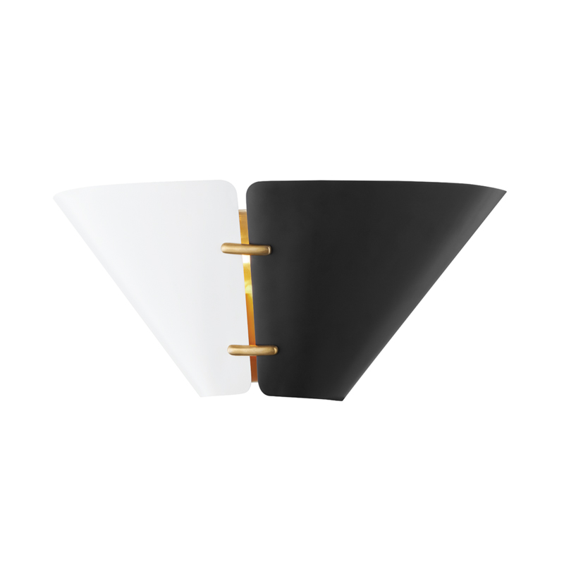 Split 2 Light 15 inch Aged Brass ADA Wall Sconce Wall Light
