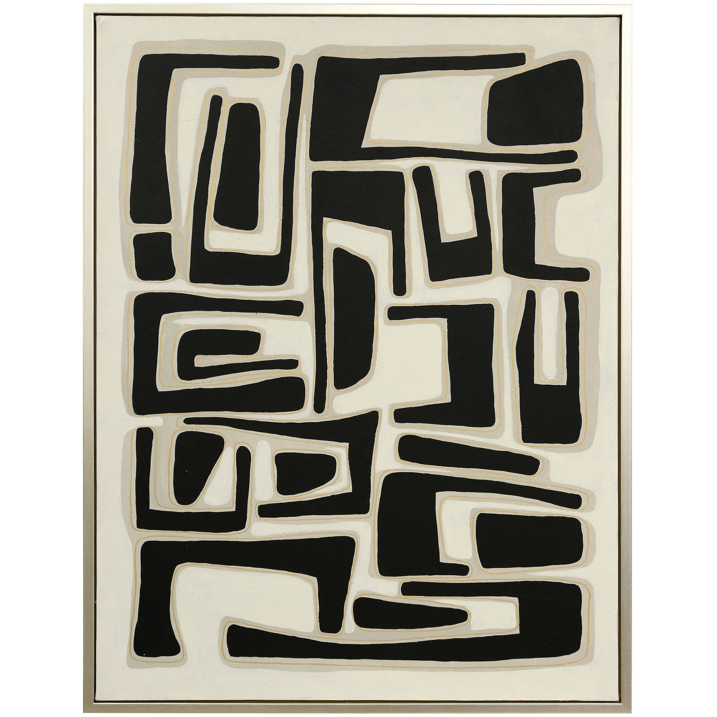 Overnight Black and Ivory with Cream Wall Art