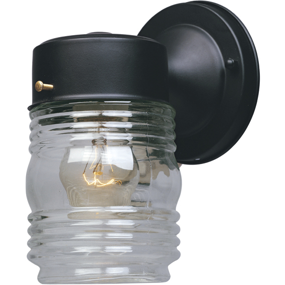 Basic Porch 1 Light 7 inch Black Outdoor Wall Lantern