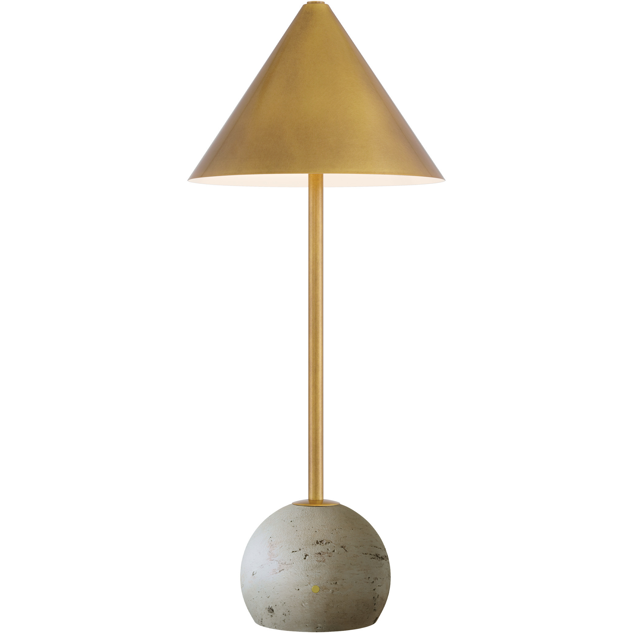 Journey 20 inch 2 watt Antique Brass and Natural Cordless Table Lamp Portable Light